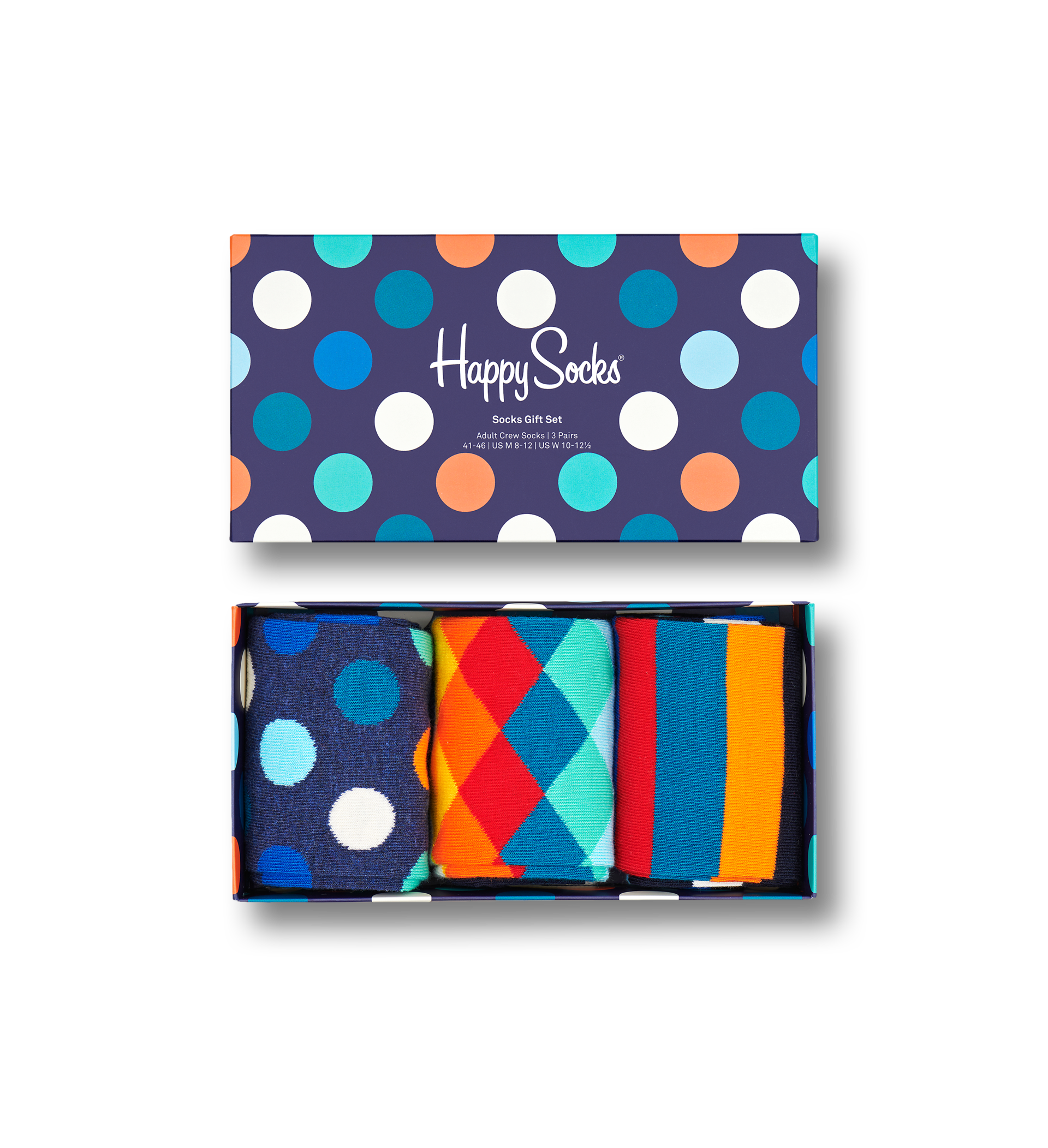 colorés et amusants Chaussettes pour homme et femme Multicolore 2 paires 36-40 Happy Socks 2-Pack Happy Birthday Socks Gift Set
