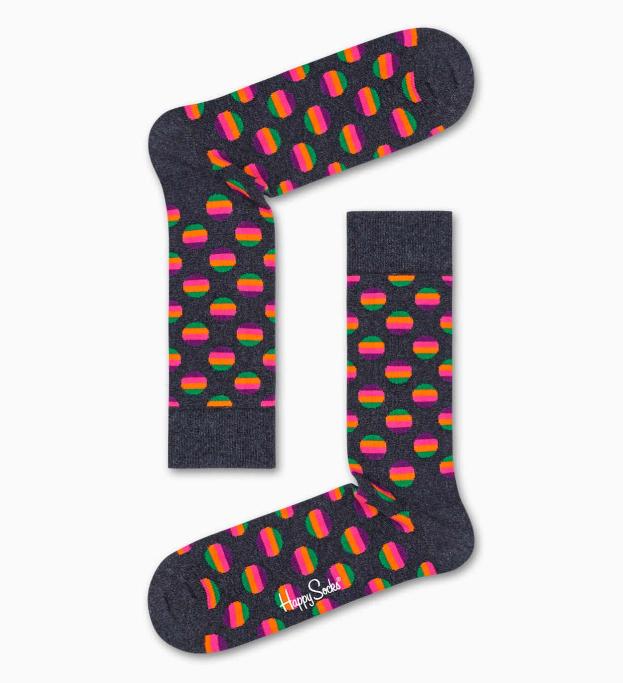 Gemusterte dunkelgraue Socken: Sunrise Dot | Happy Socks