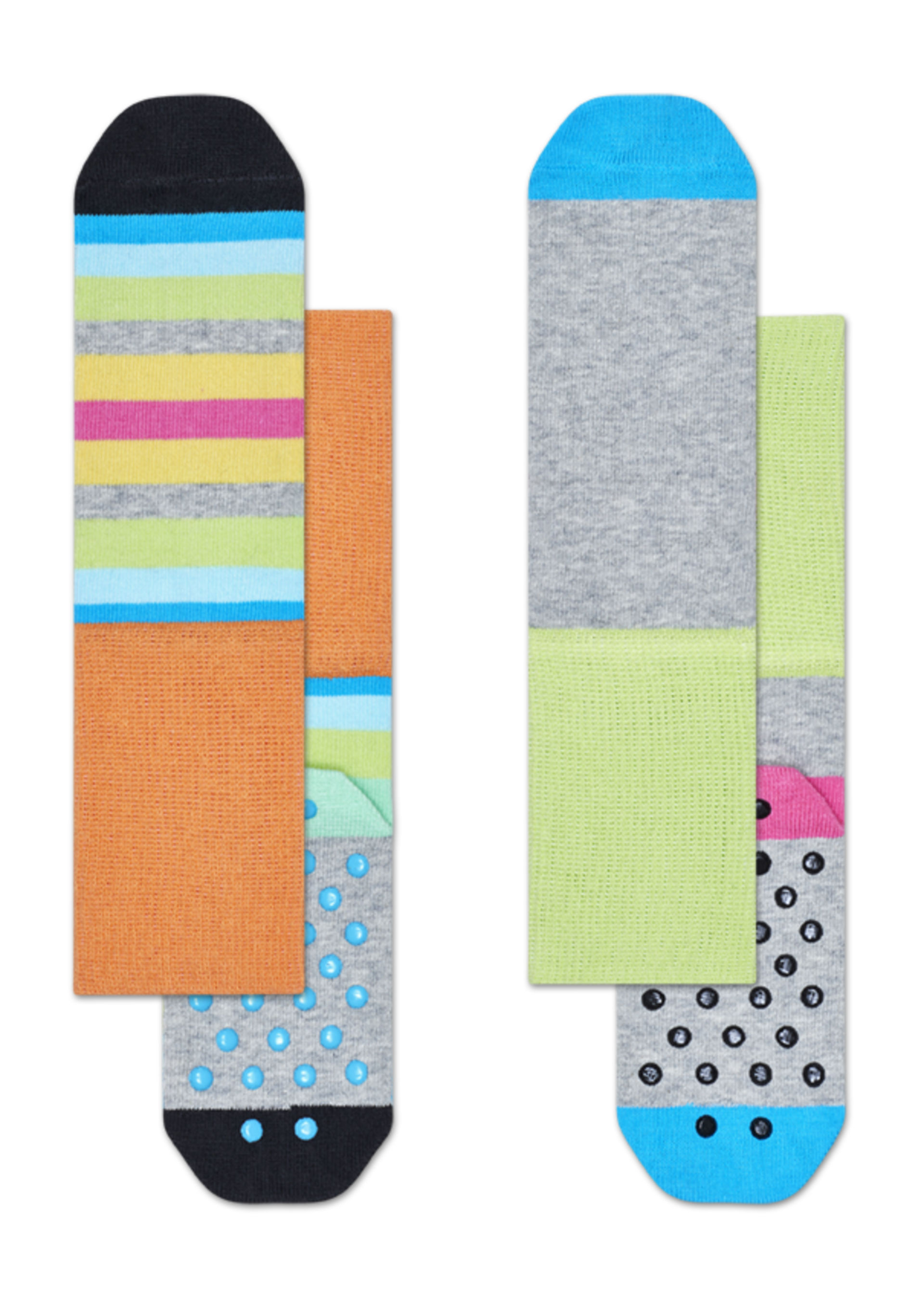 Kids 2-Pack Stripe Anti-Slip Socks