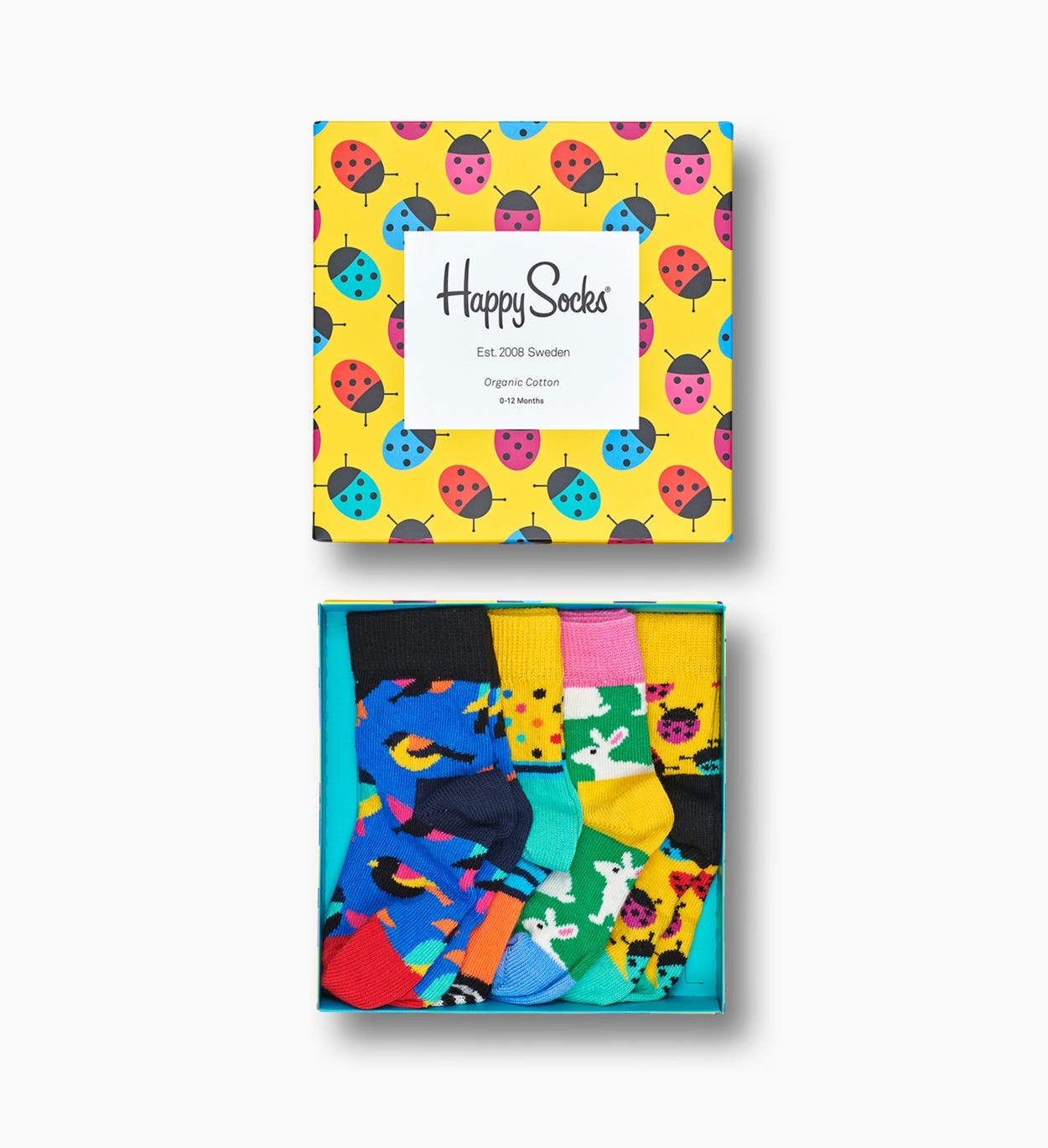 Baby socks gift box: Ladybug - 4pc | Happy Socks