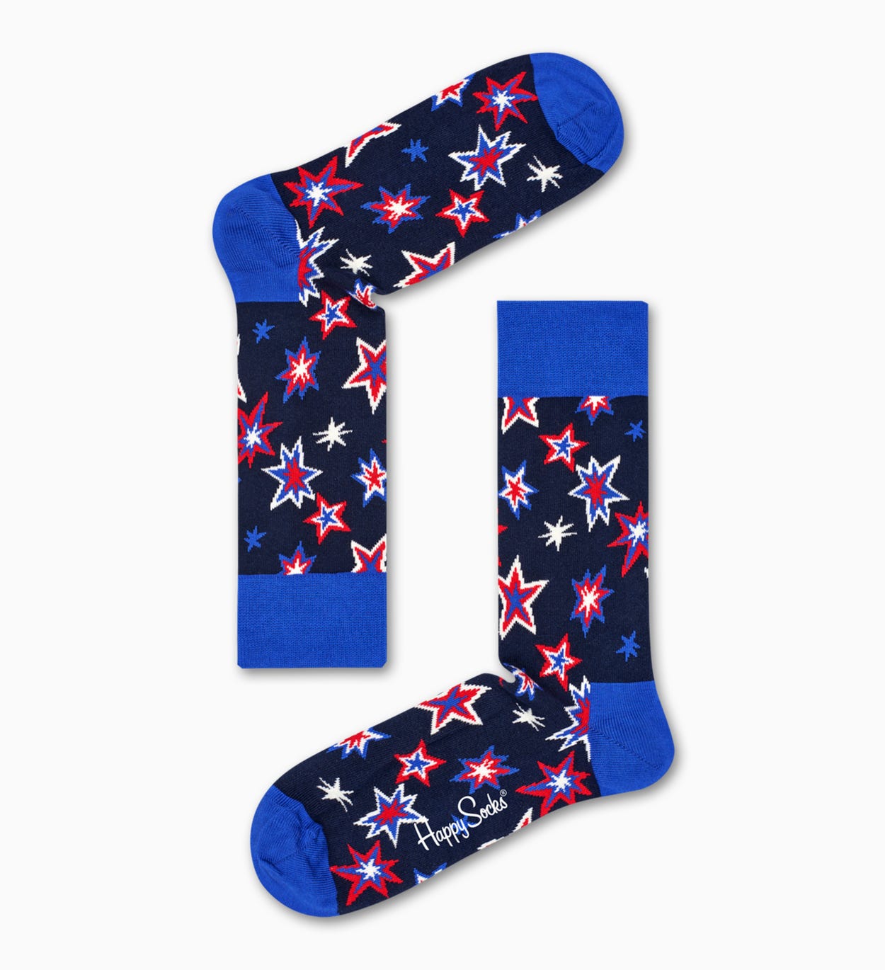 Navy Blaue Baumwollsocken: Bang Bang Design | Happy Socks