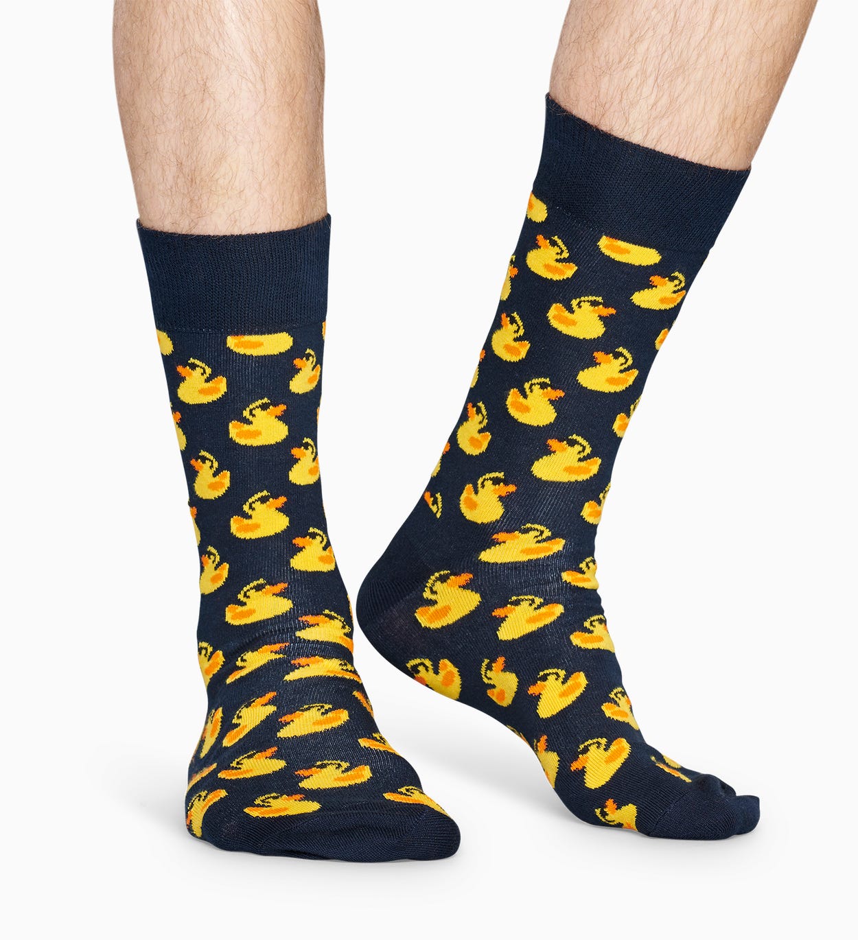 Gemusterte marineblaue Socken: Gummiente | Happy Socks