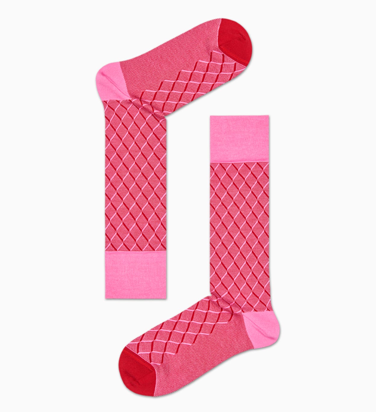 Pinke Anzugsocken: Square Optic - Dressed | Happy Socks