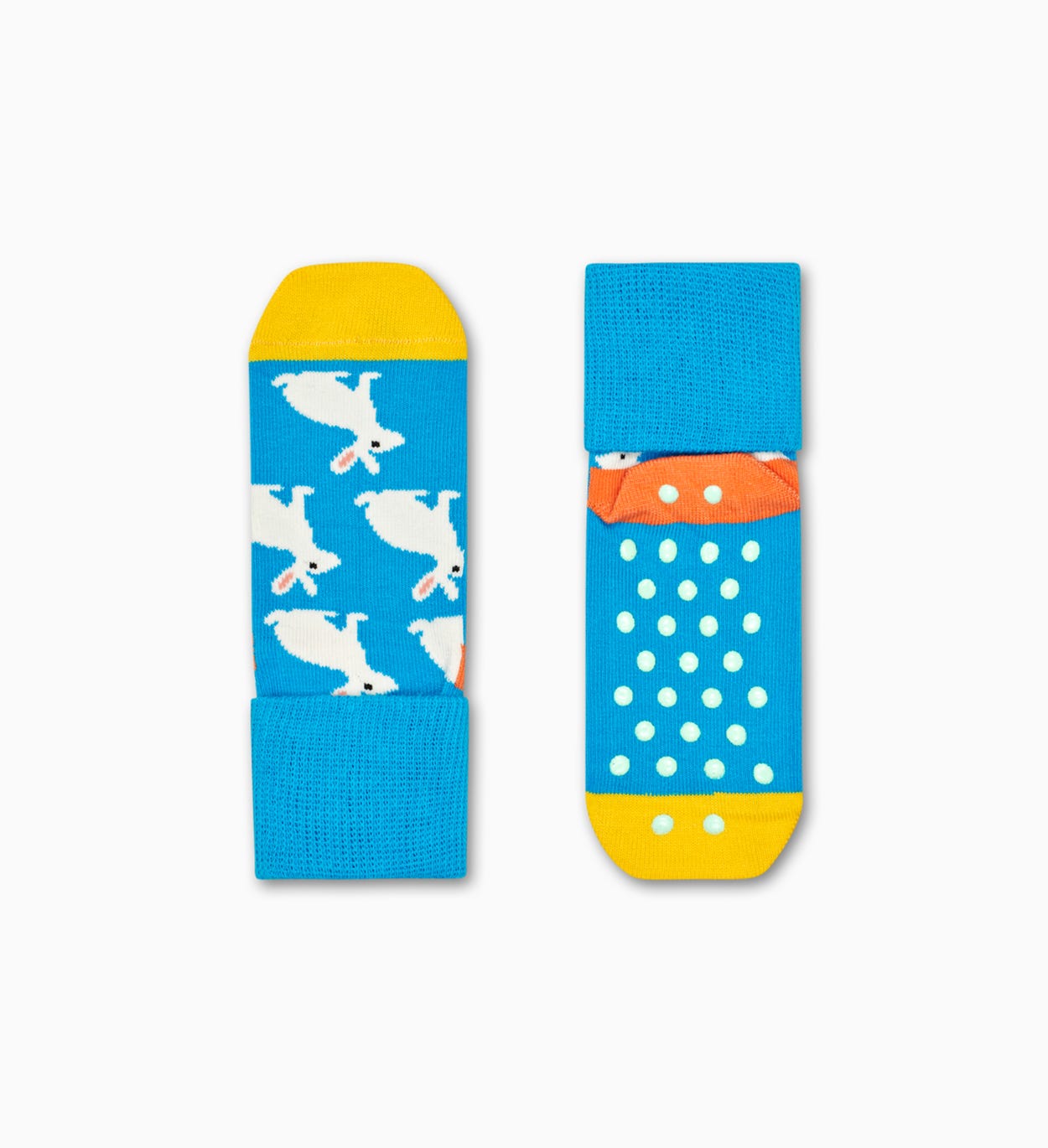 Blaue Anti-Rutsch Baby Socken: Bunny | Happy Socks