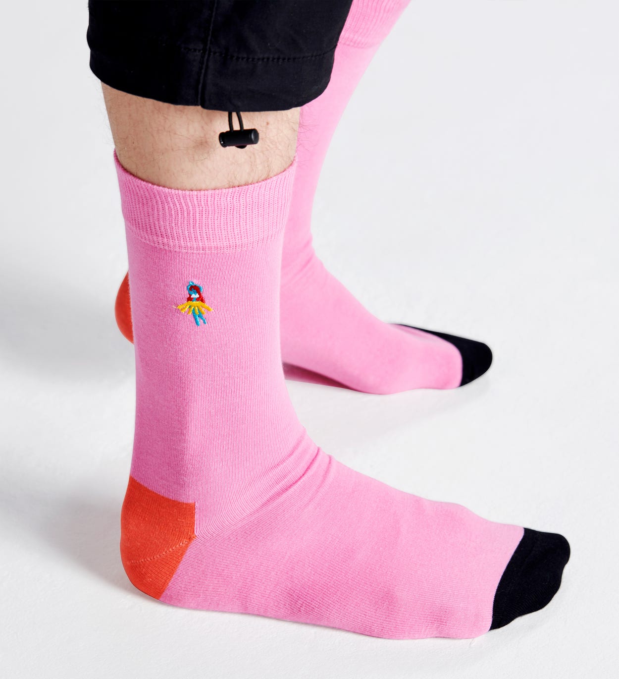 Embroidery Hula Dancer Socken, Pink | Happy Socks