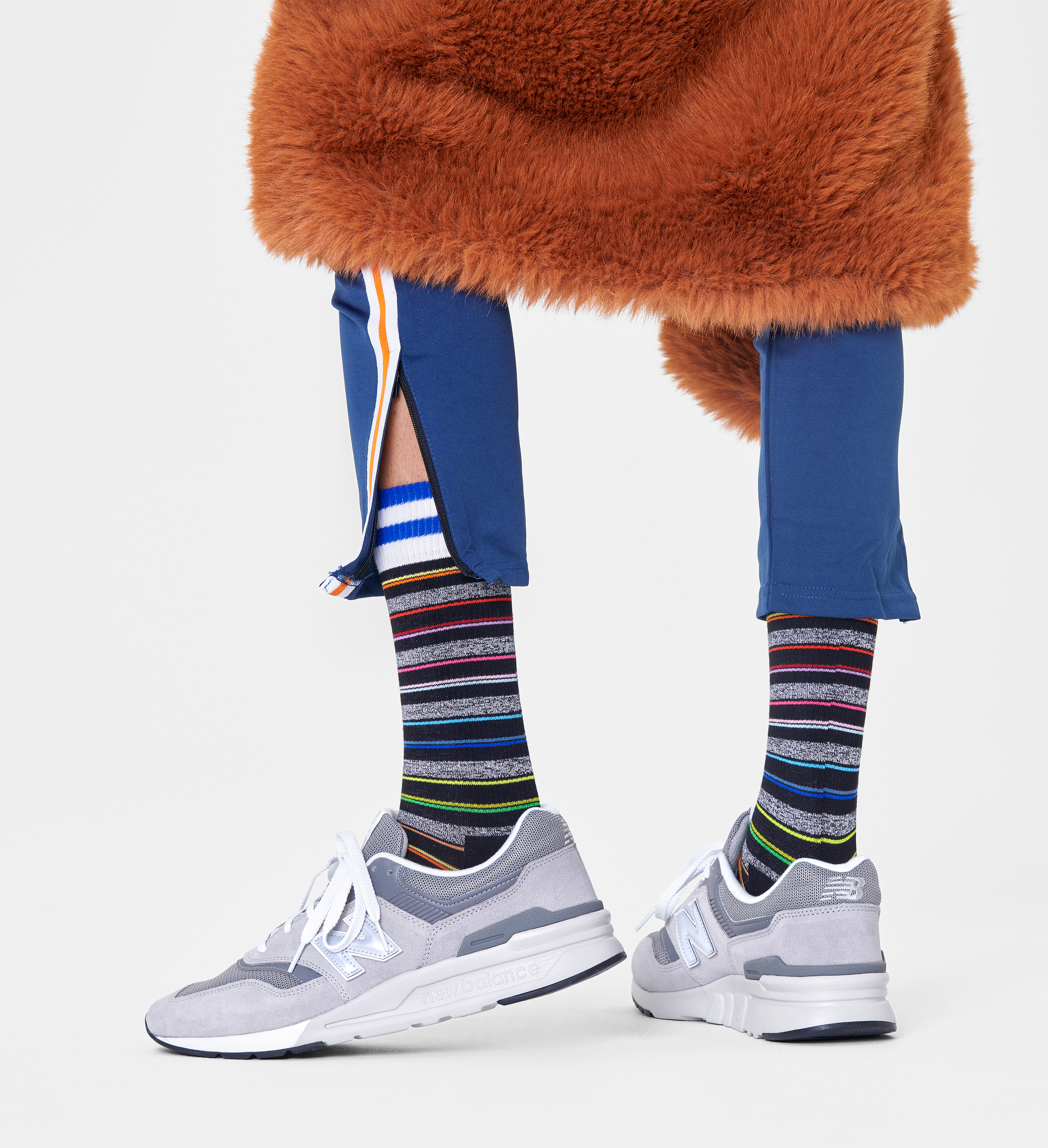 Invisible Stripe Crew Sock