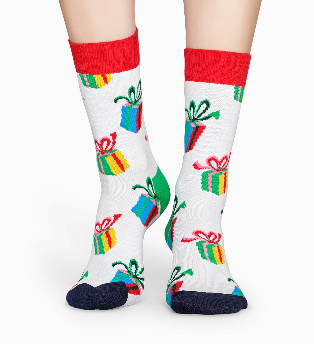 Gemusterte weiße Socken: Geschenke | Happy Socks