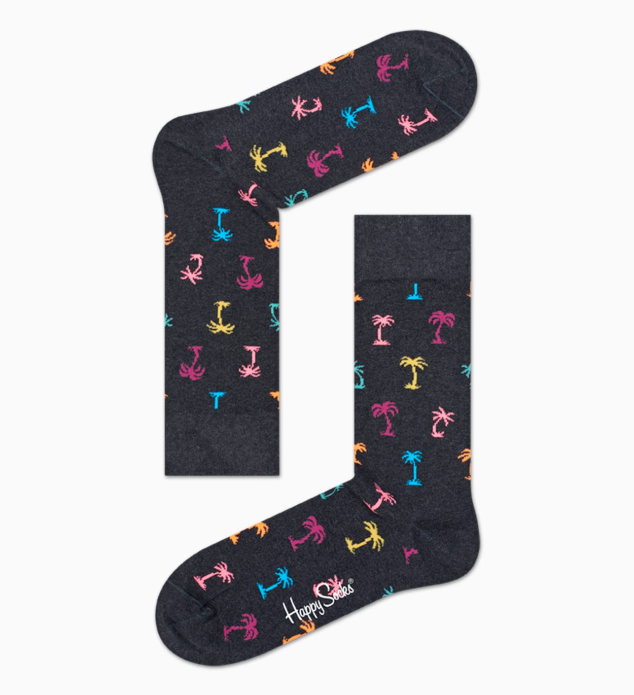 Schwarze Baumwollsocken: Palm Beach Style | Happy Socks