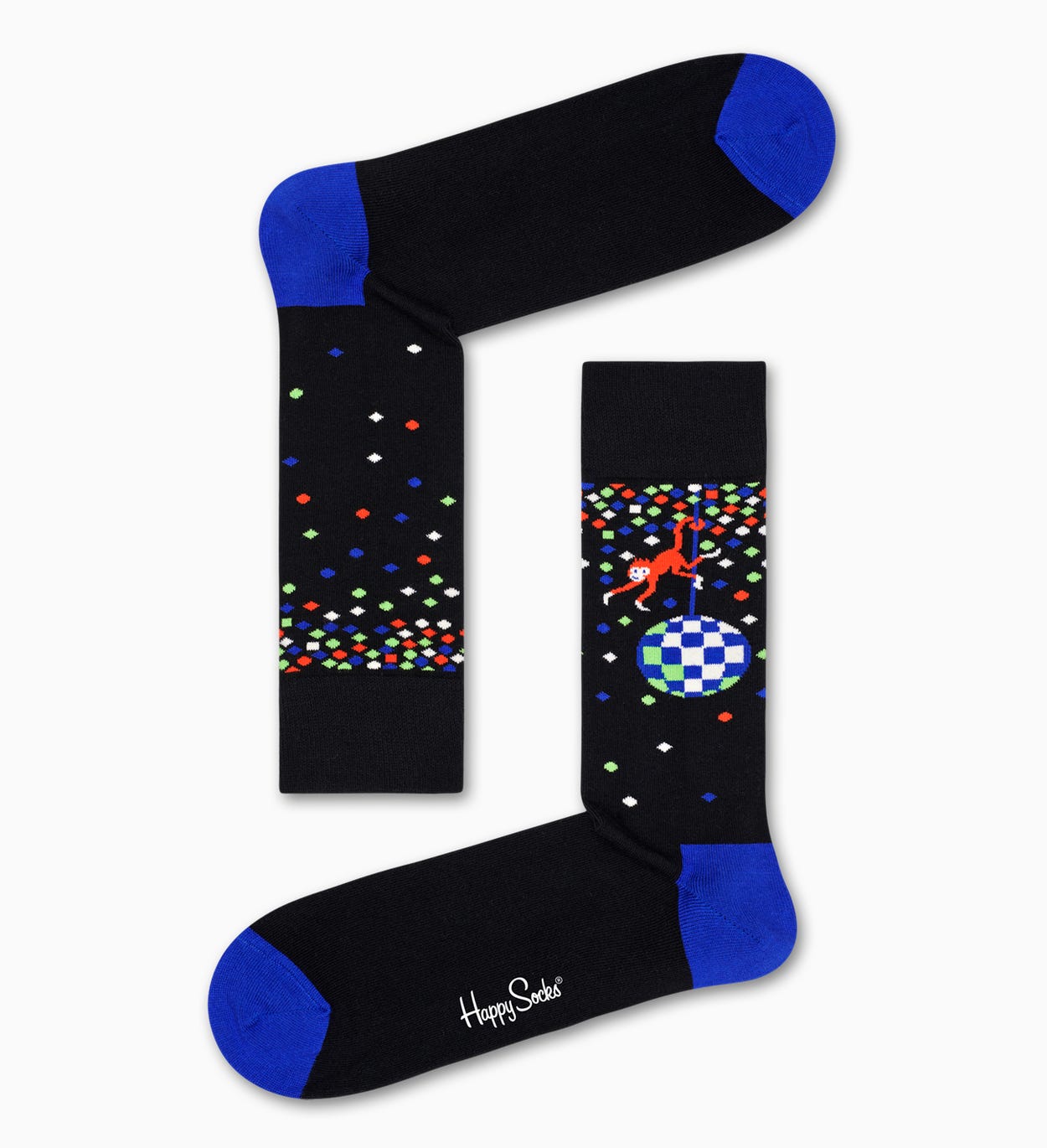 Disco Monkey Socken, Schwarz | Happy Socks