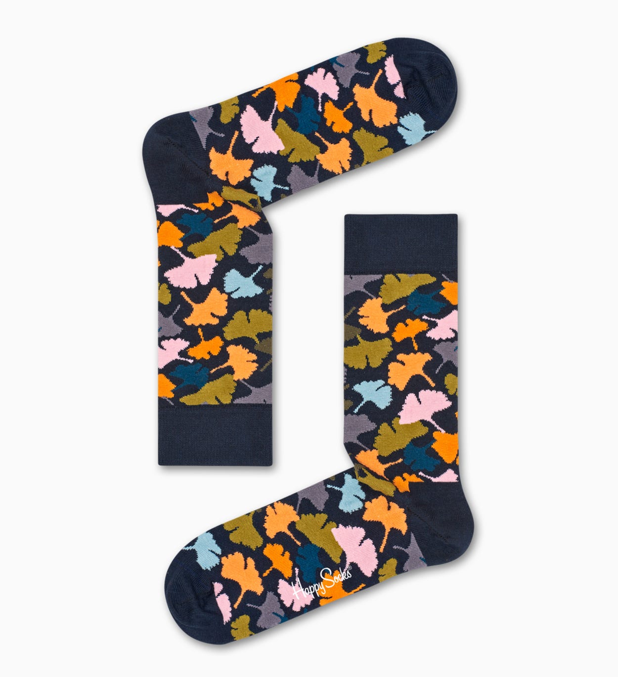 Dark Blue socks: Ginko pattern | Happy Socks