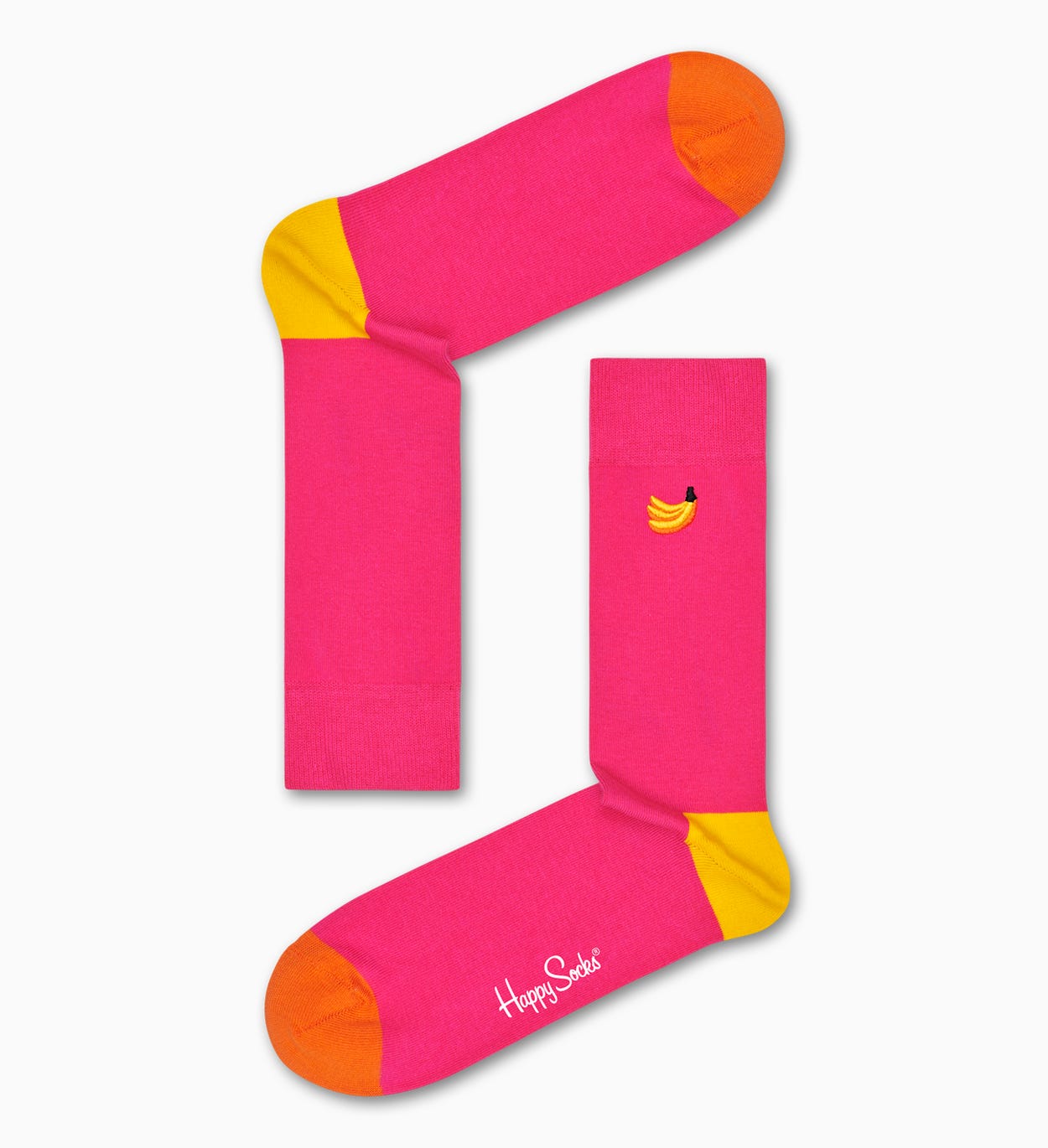Embroidery Banana Socken, Pink | Happy Socks