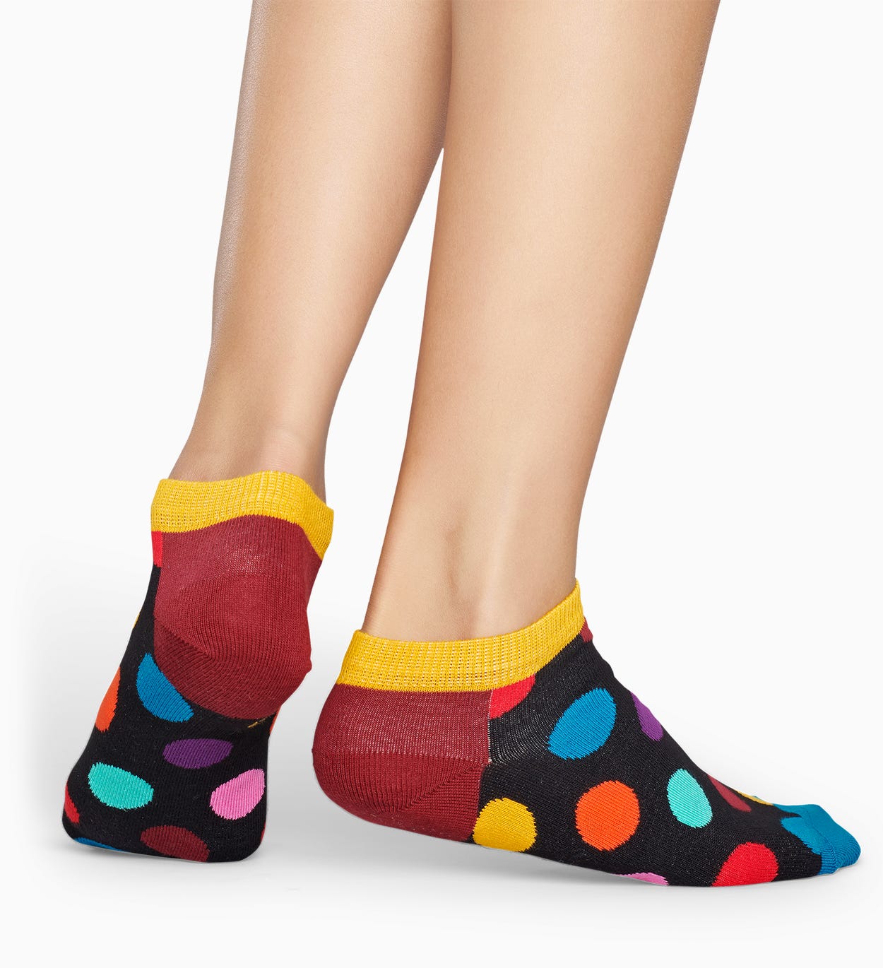 Dunkelgraue Low Socken: Big Dot | Happy Socks