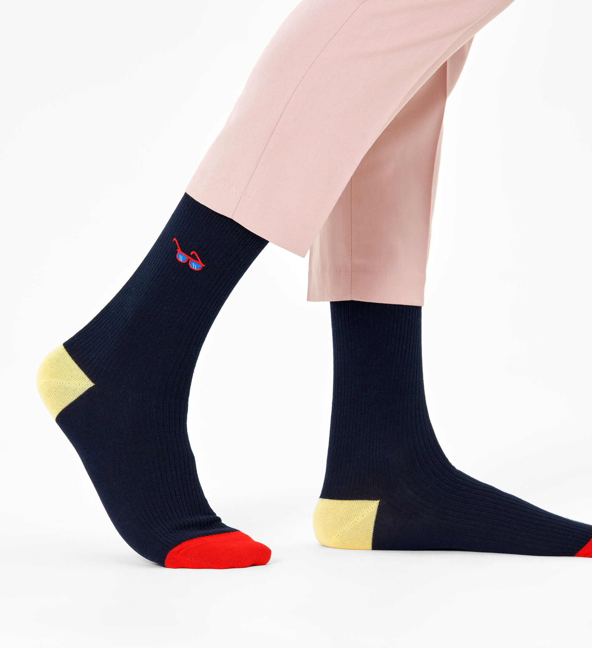 Ribbed Embroidery Sunny Days Sock