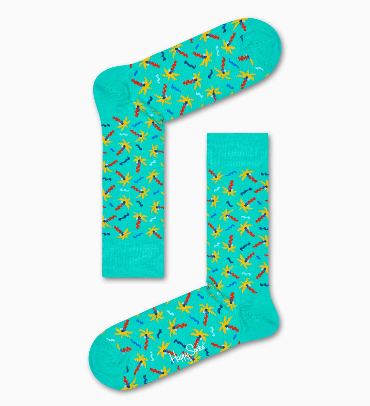 Confetti Palm Socken, Türkis | Happy Socks