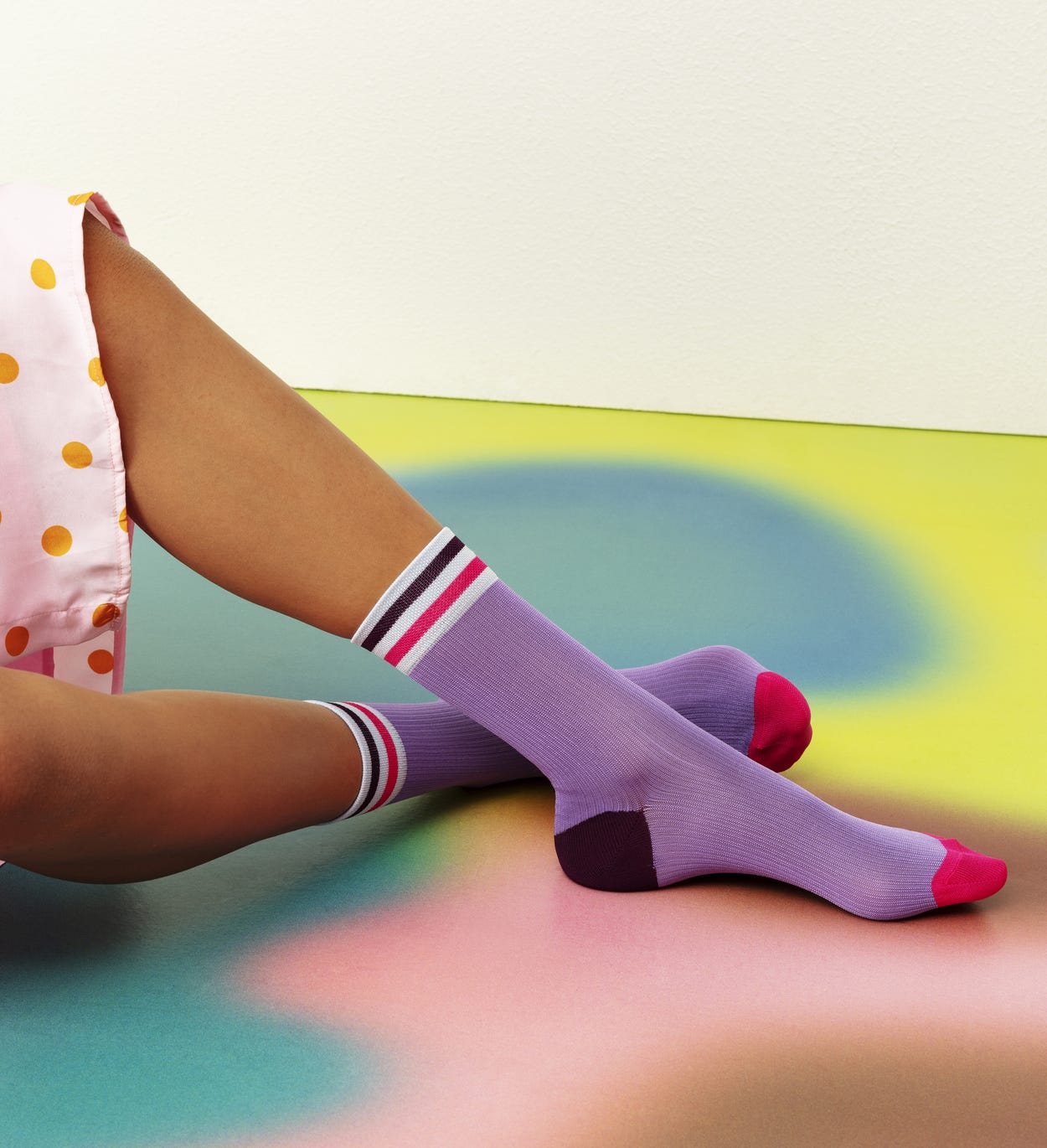 Lilafarbene Ankle Socken: Lona - Hysteria | Happy Socks
