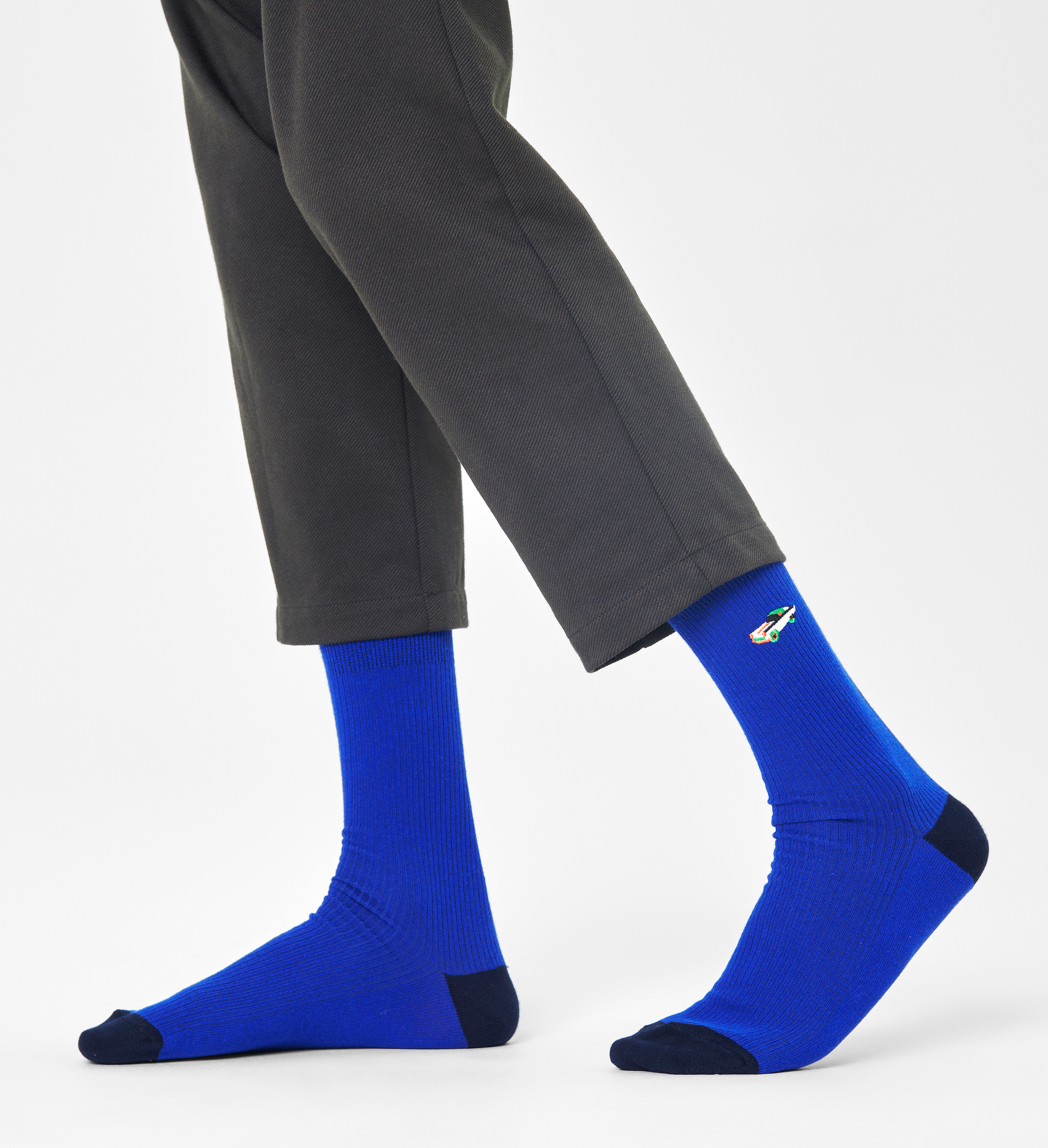 Ribbed Embroidery Car Sock