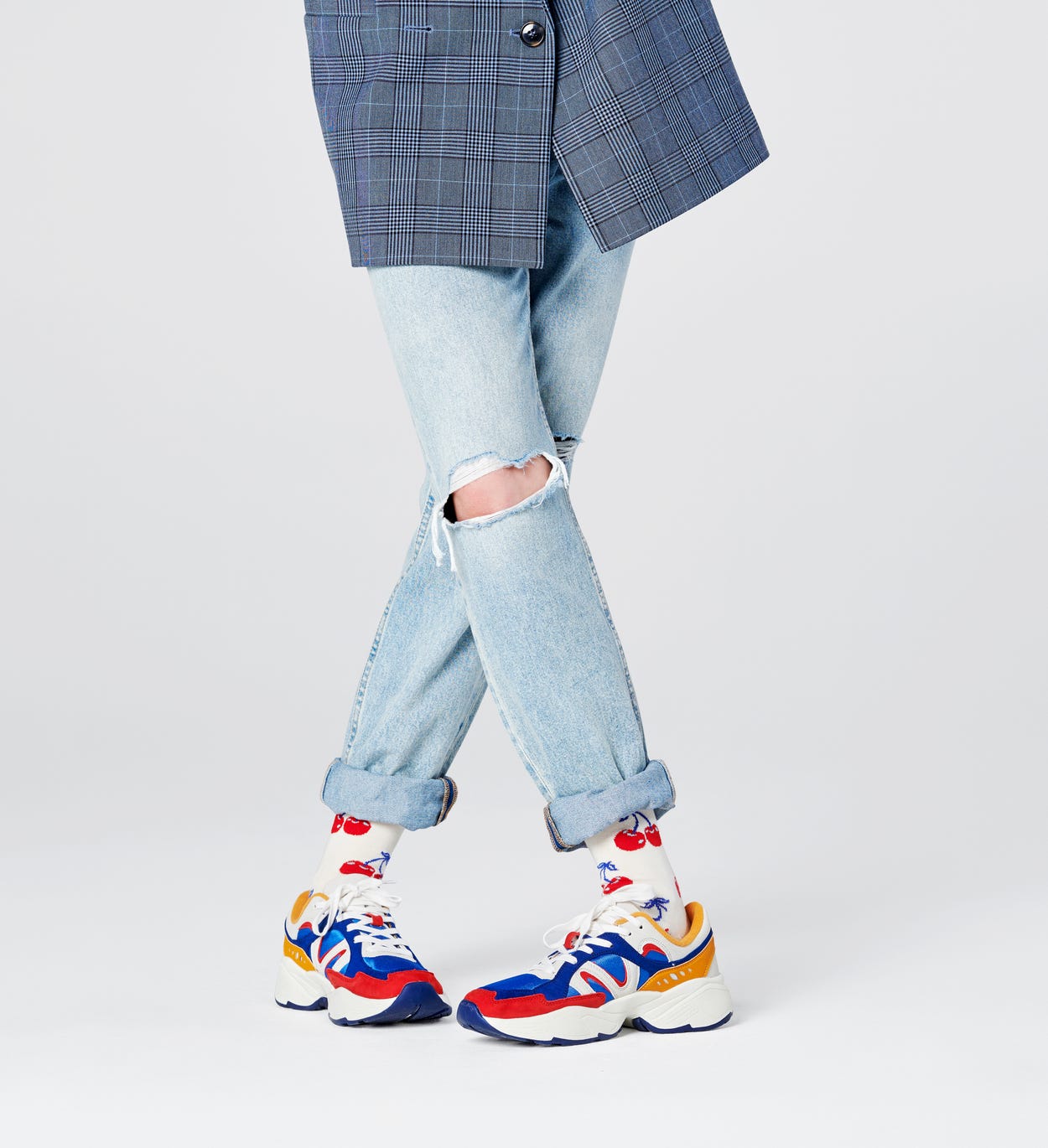 Socken mit Kirschmuster, Weiß | Happy Socks
