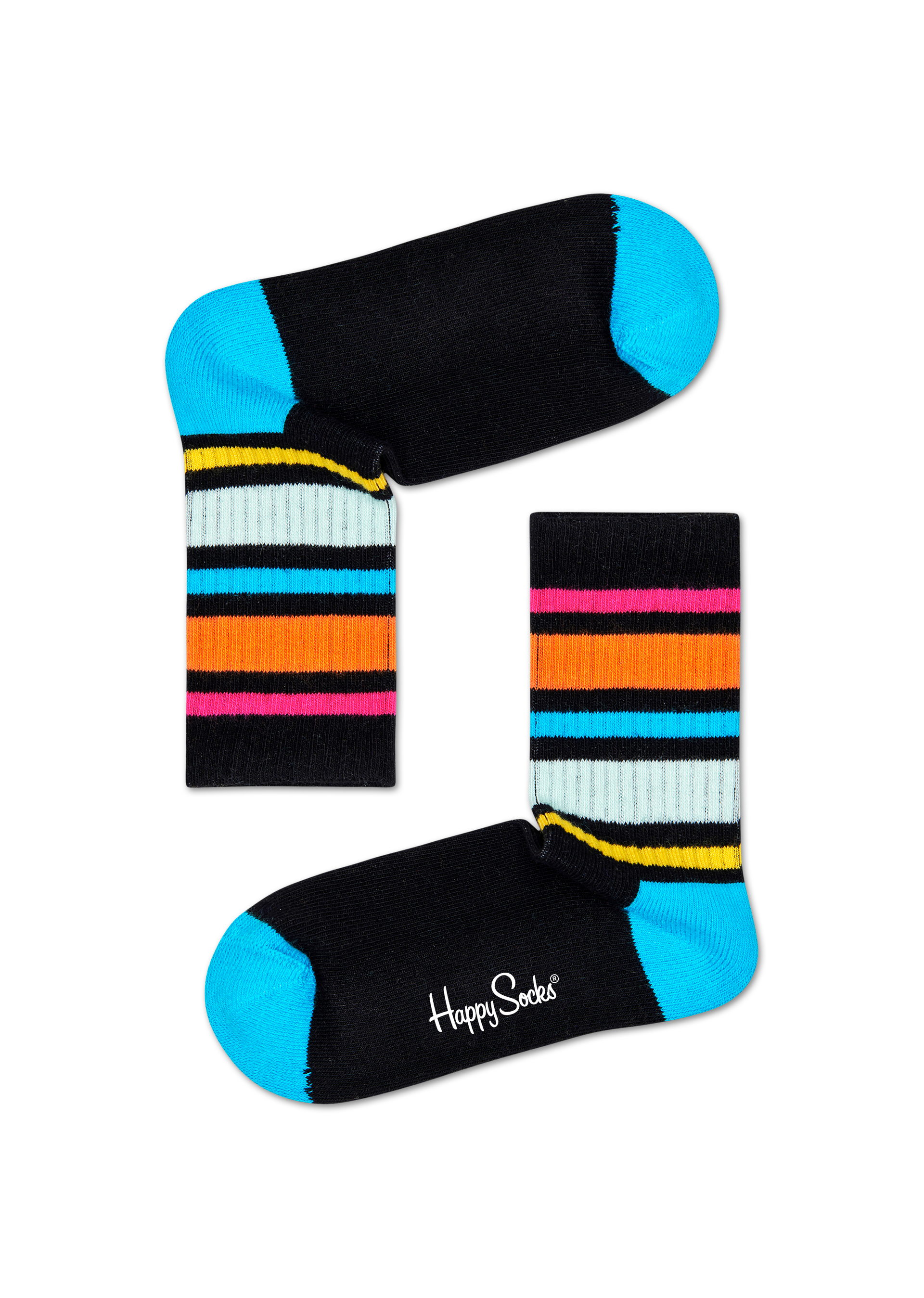 Rainbow Stripe Rib Sock