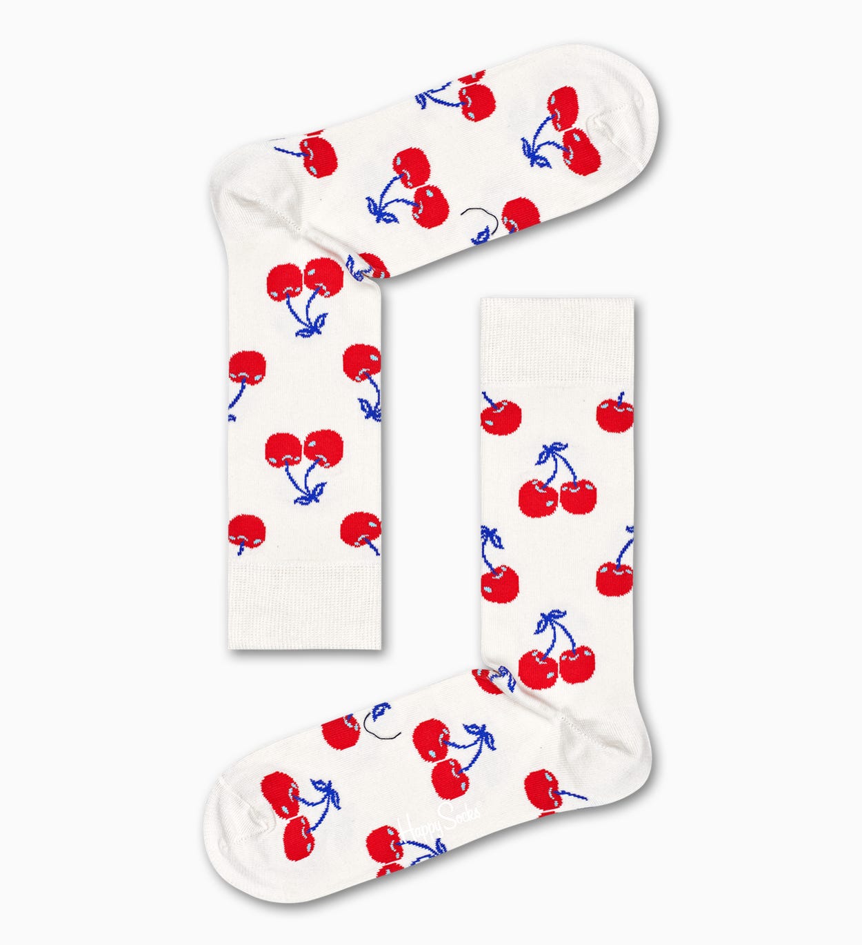 Socken mit Kirschmuster, Weiß | Happy Socks