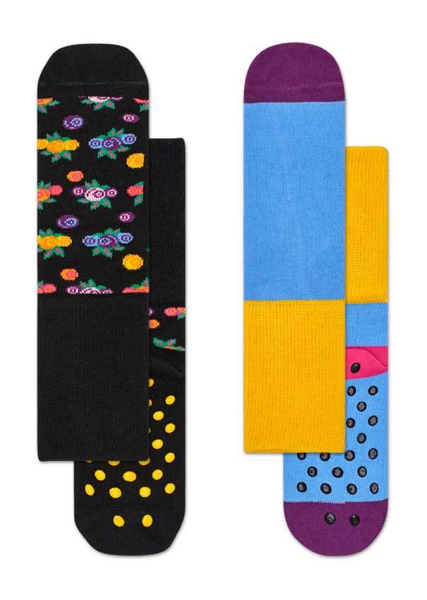 Kids 2-Pack Berry Anti-Slip Socks