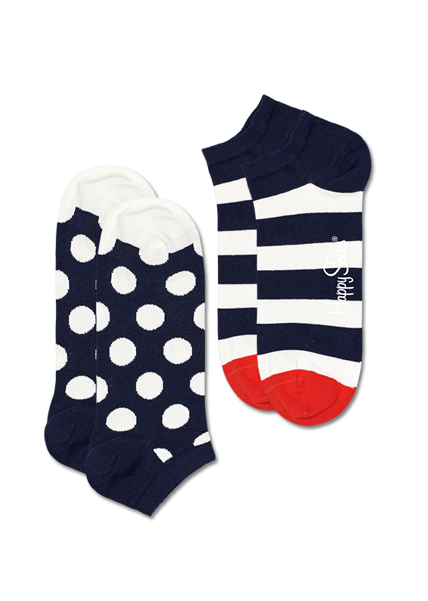 2-Pack Big Dot Stripe Low Sock