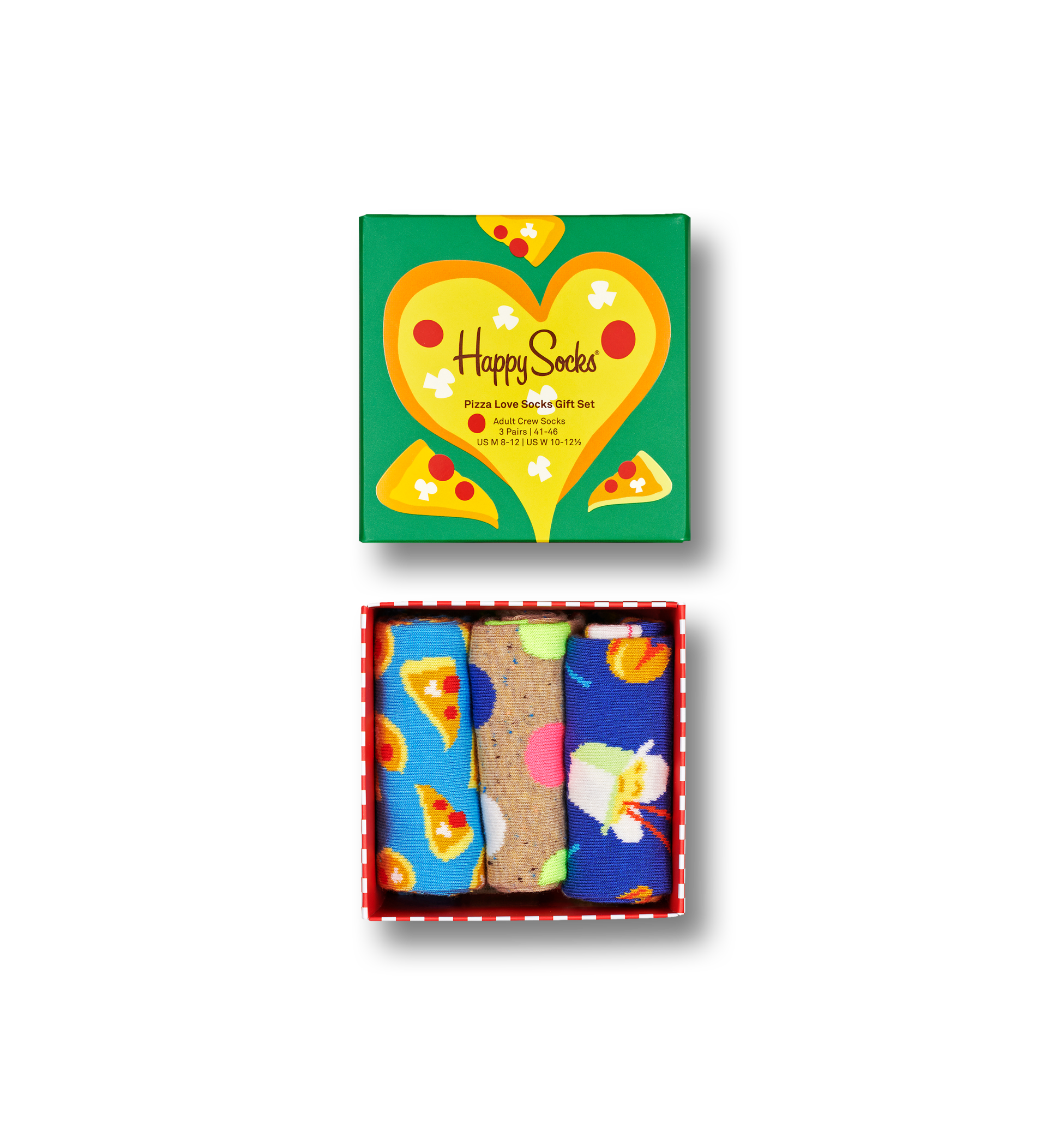 3-Pack Pizza Love Socks Gift Set