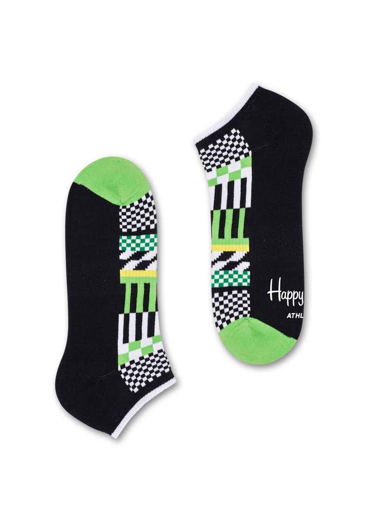 Athletic Checked Stripe Low Sock