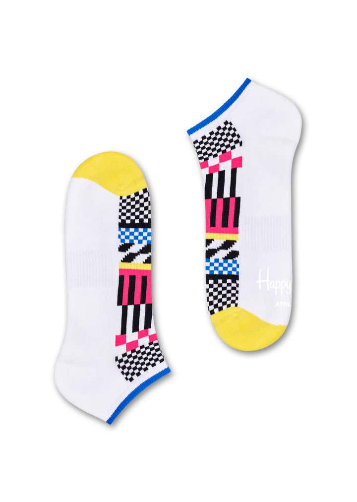 Athletic Checked Stripe Low Sock