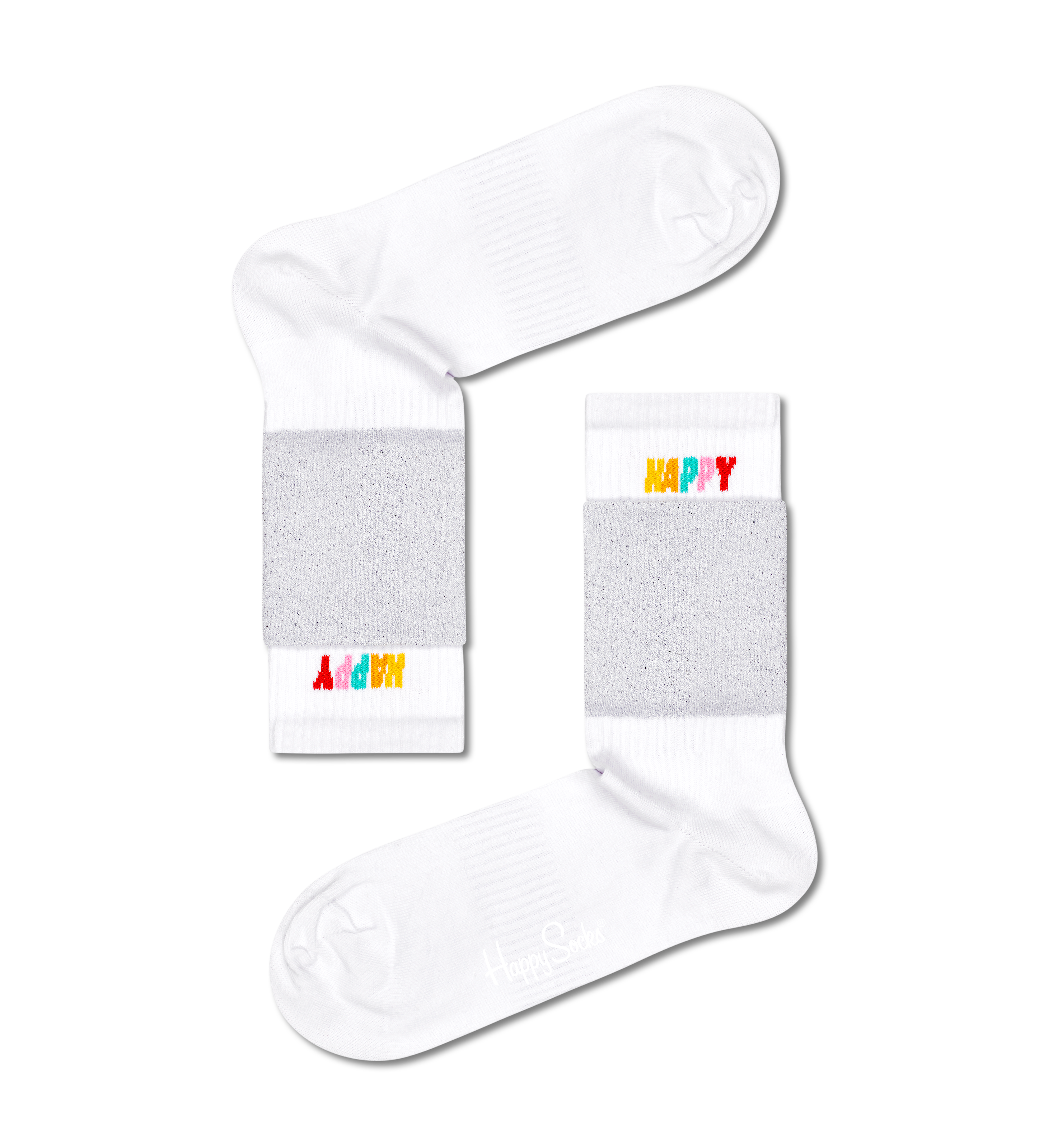 White Cuff 3/4 Crew Sock | Happy Socks