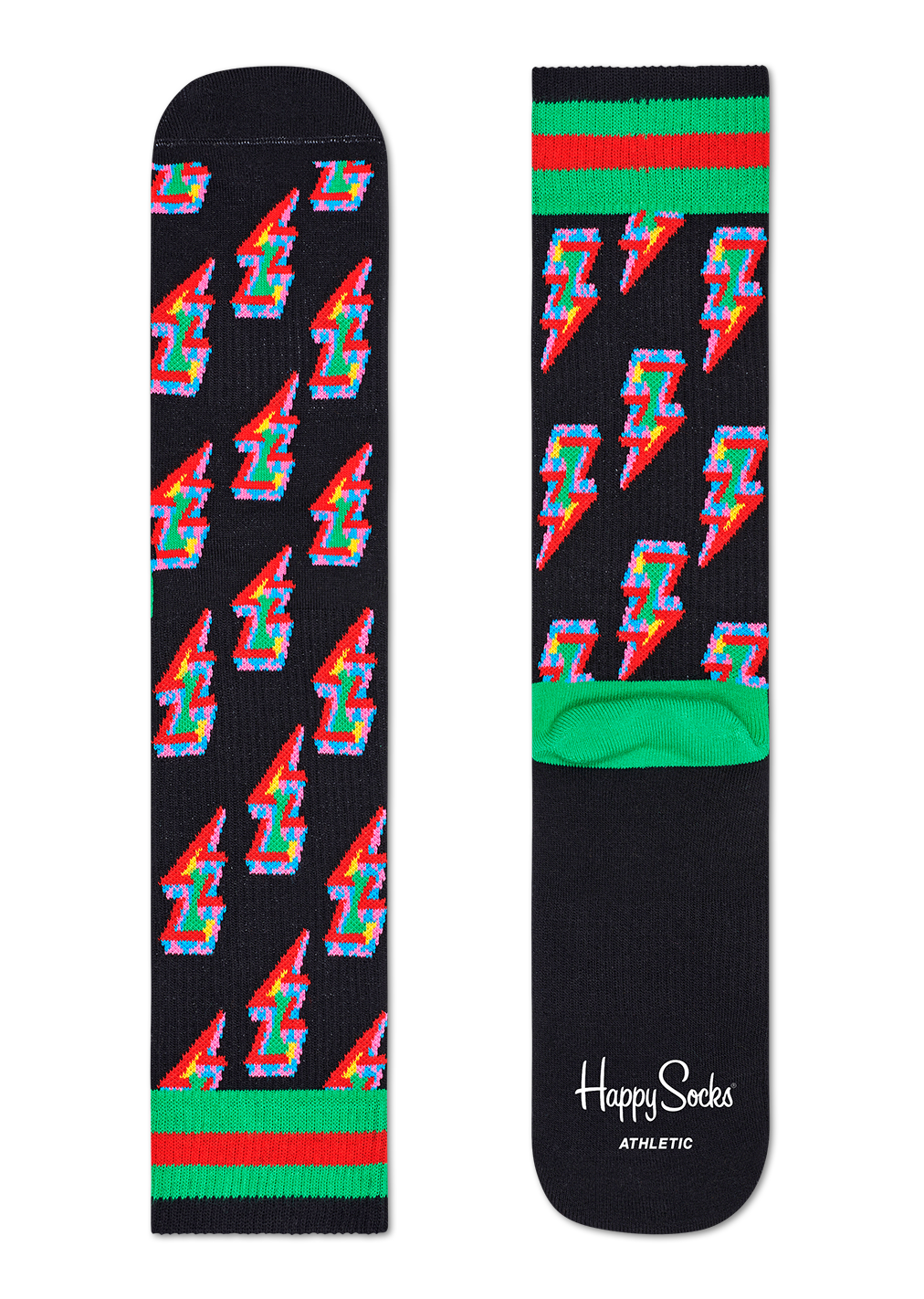 Eternity Flash Sport Sock, Black | Athletic | Happy Socks