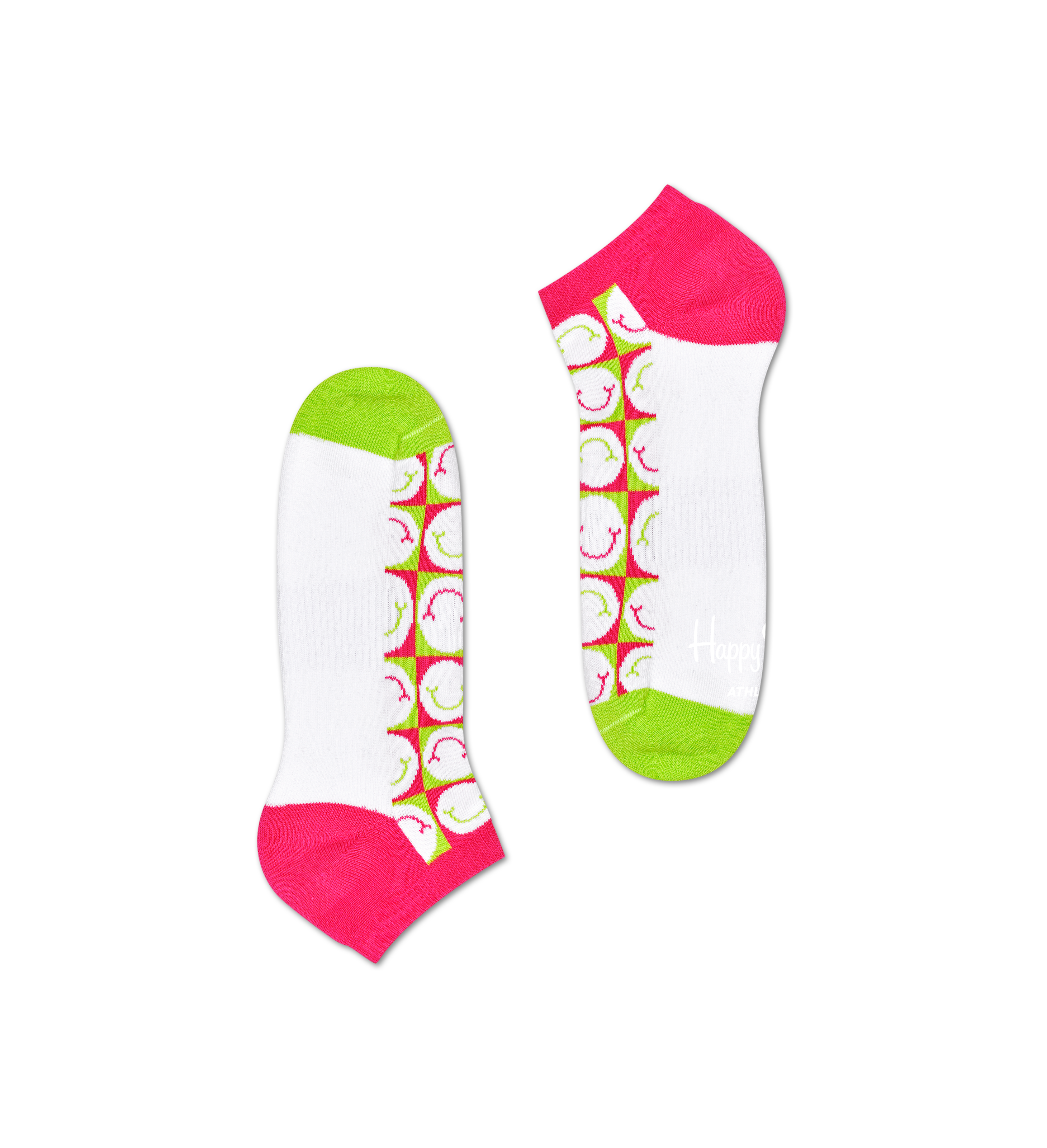 Happy Pique Cuff Low Socks, White - ATHLETIC | Happy Socks