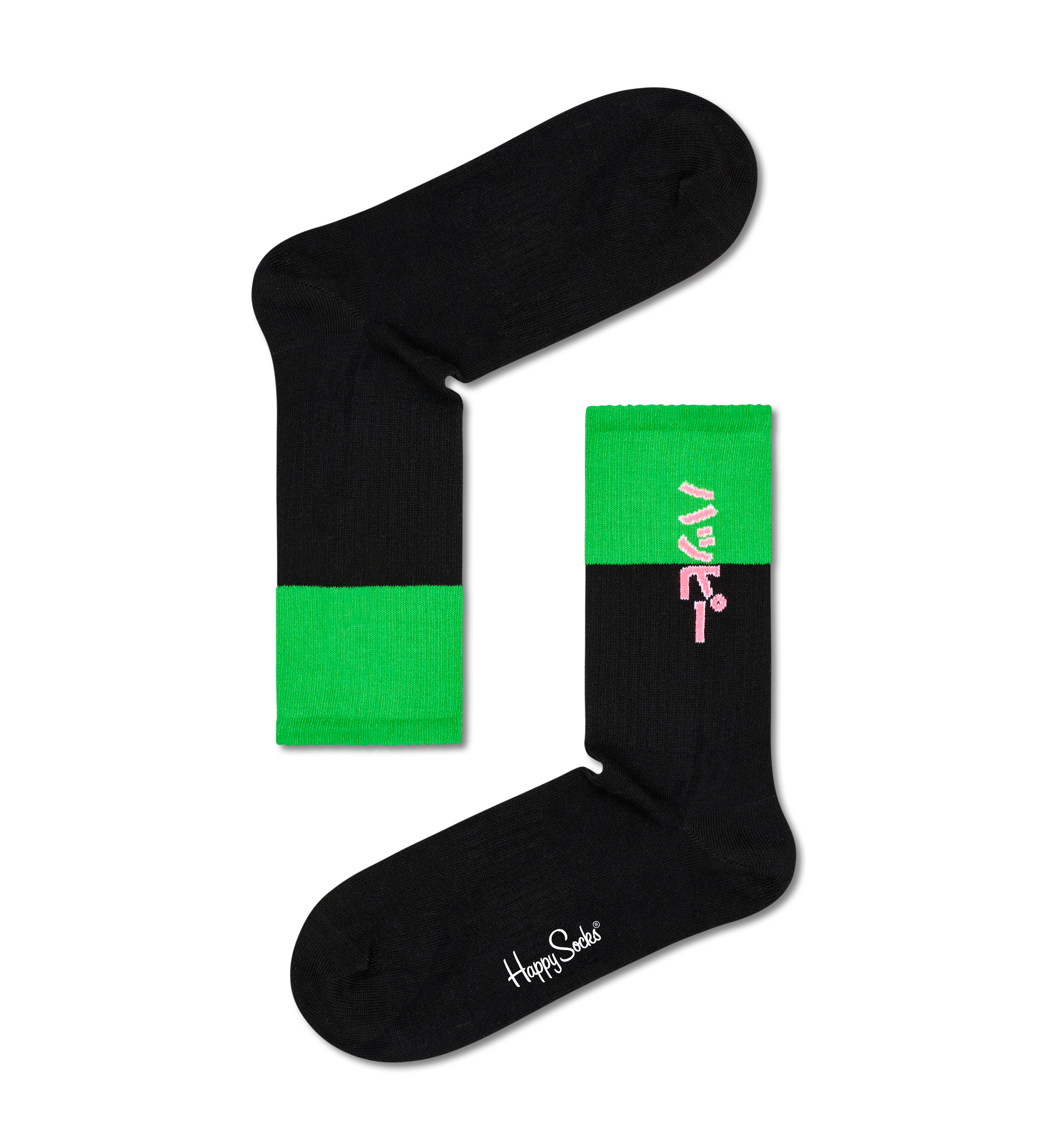Black Happy Neo 3/4 Crew Sock | Happy Socks
