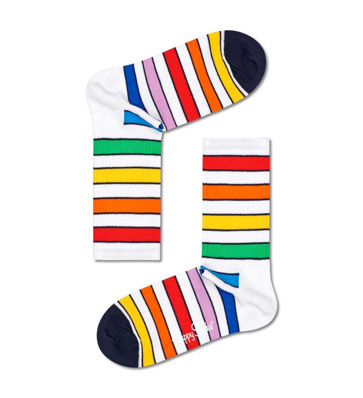 Multi Stripe 3/4 Crew Sock