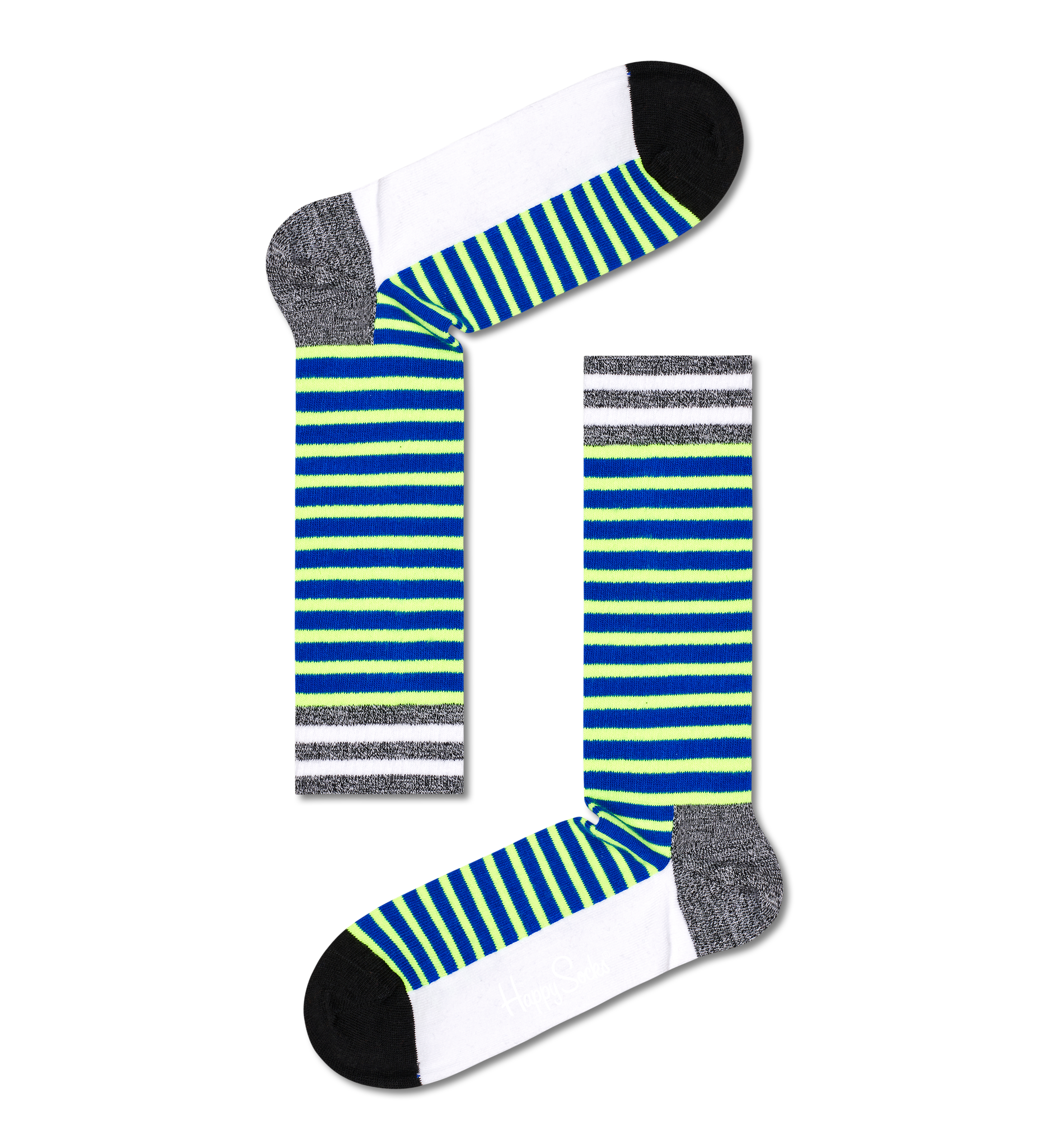 green neon stripe crew sock | happy socks