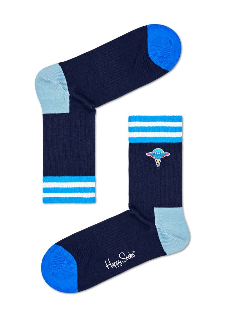 Athletic Embroidery UFO 3/4 Crew sock