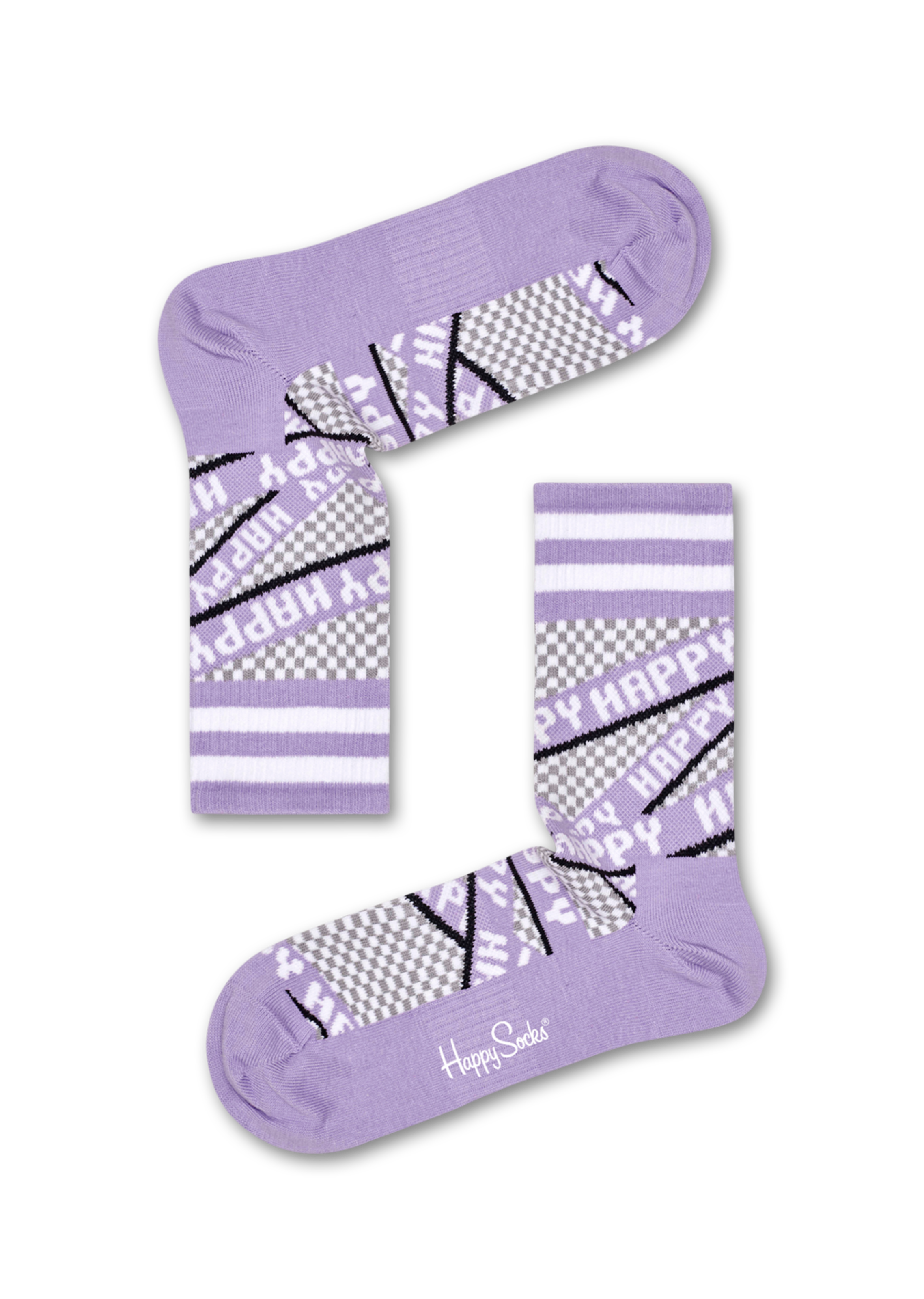 Purple/Lavender sport socks: Ribbon - ATHLETIC | Happy Socks