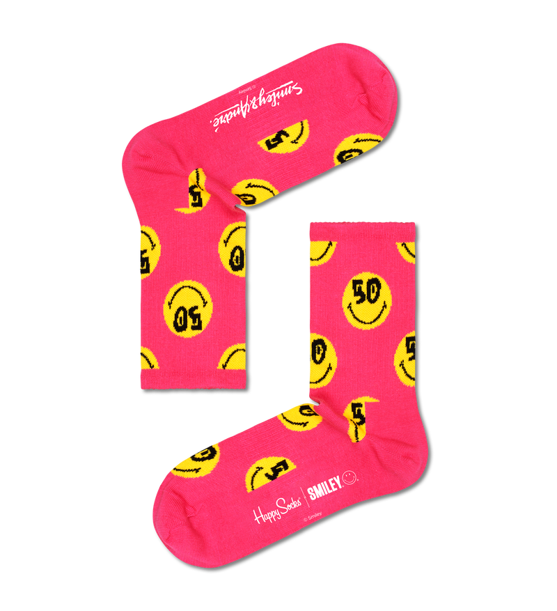 Pink Big Smiley Dot Collector's Edition Sock | Happy Socks