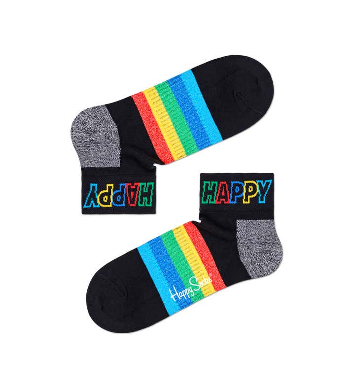 Rainbow Stripe 1/4 Crew Sock
