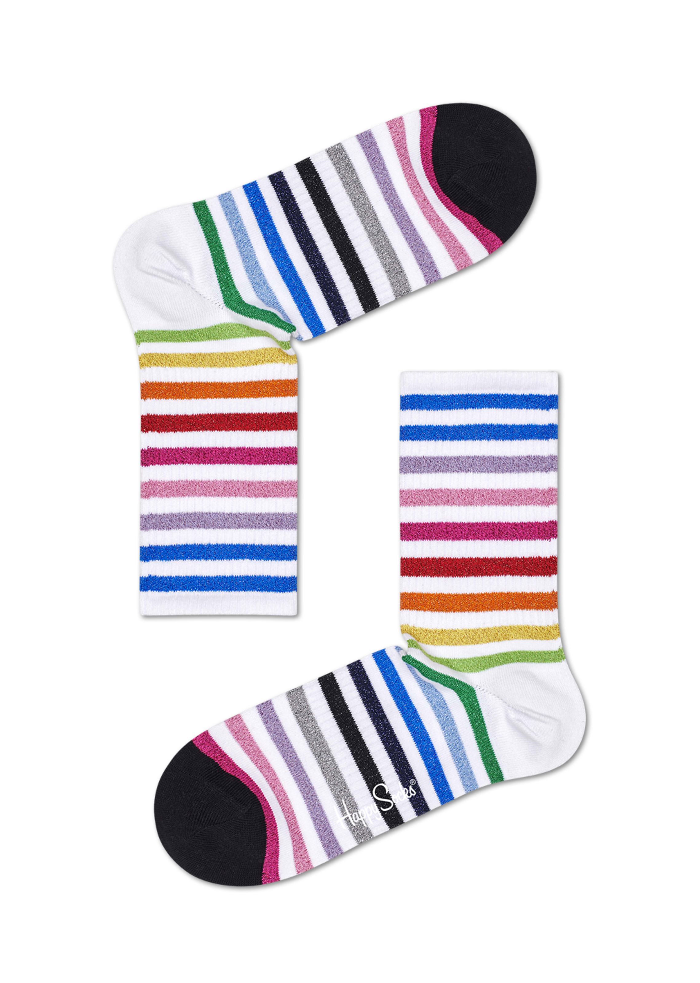 White sport socks: Striped - ATHLETIC | Happy Socks