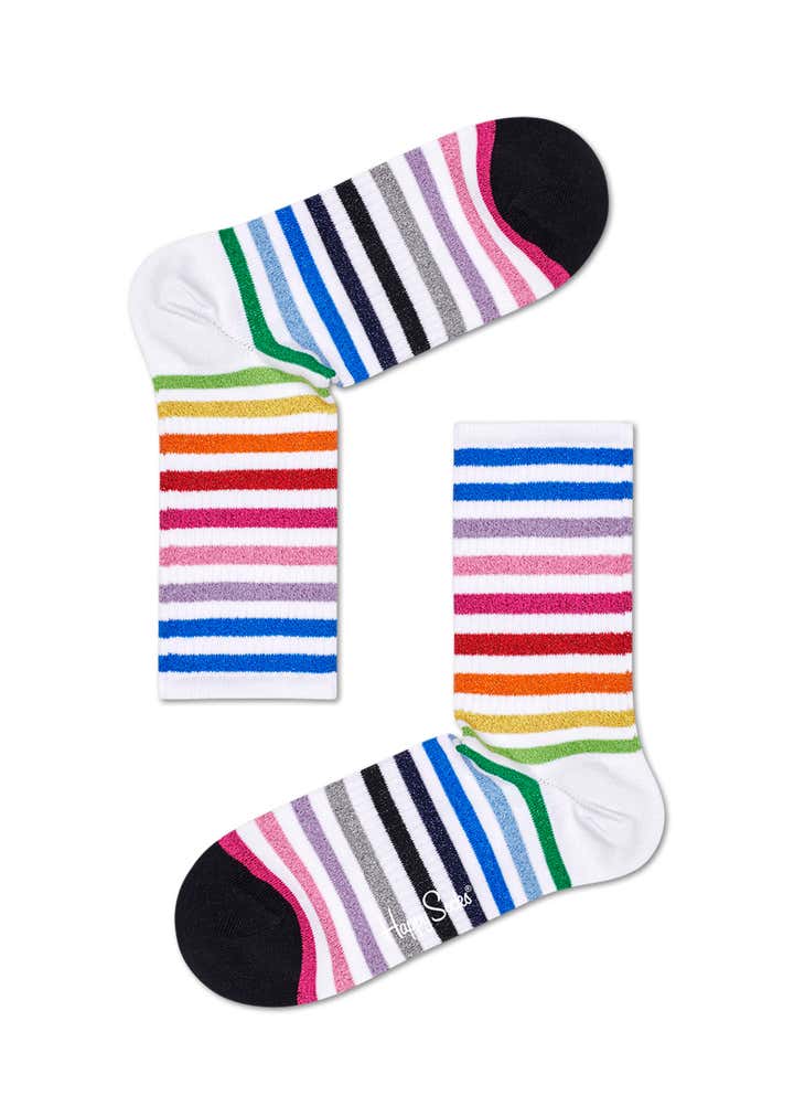 Rainbow Stripe 3/4 Crew Sock