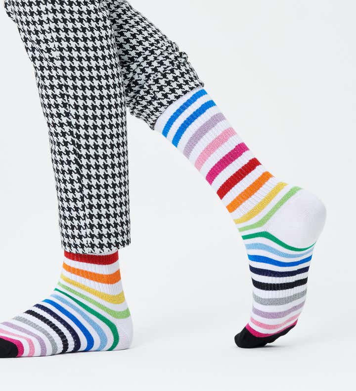 Rainbow Stripe 3/4 Crew Sock 3