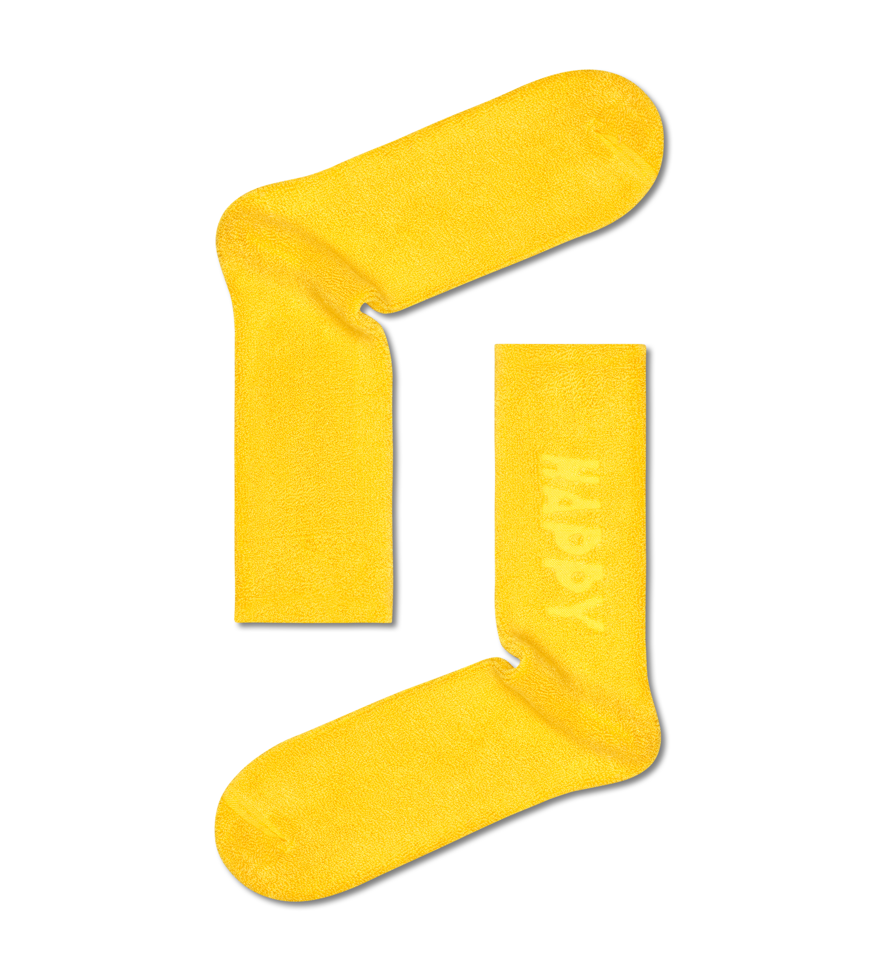 Light Yellow Terry 3/4 Crew Sock | Happy Socks