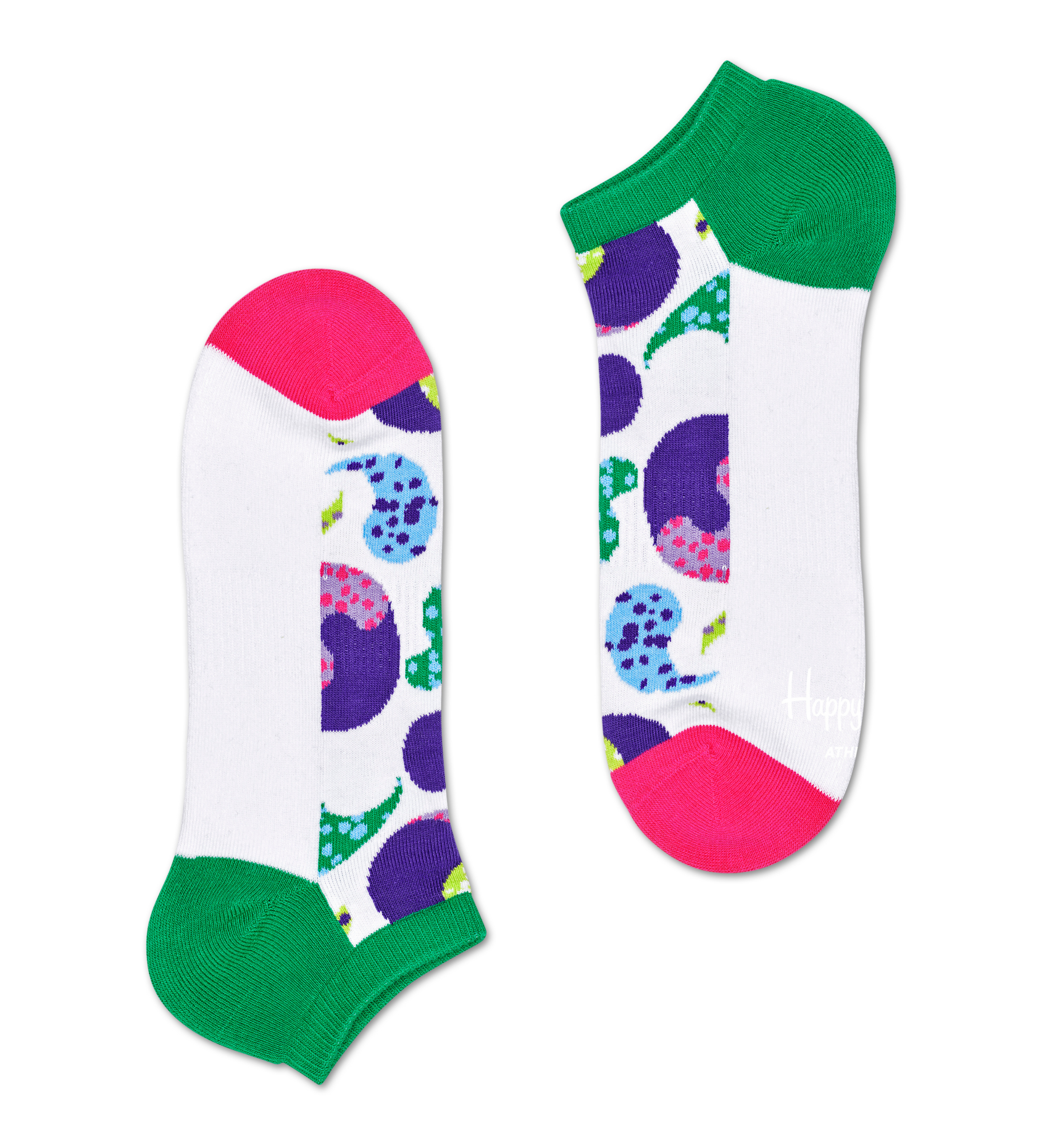 Athletic Yin Yang Dot Low Sock, White | Happy Socks