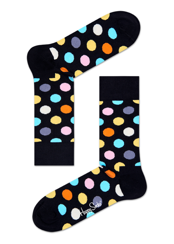 Black Big Dot Socks: Big Dot | Happy Socks US