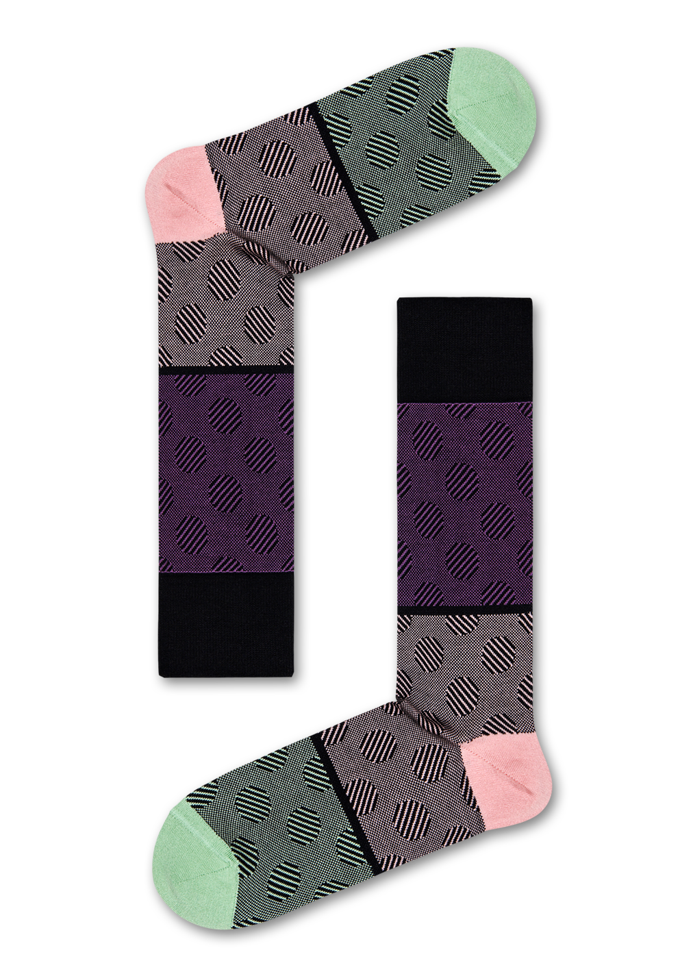 Big Dot Block Socks, Pink - Dressed | Happy Socks