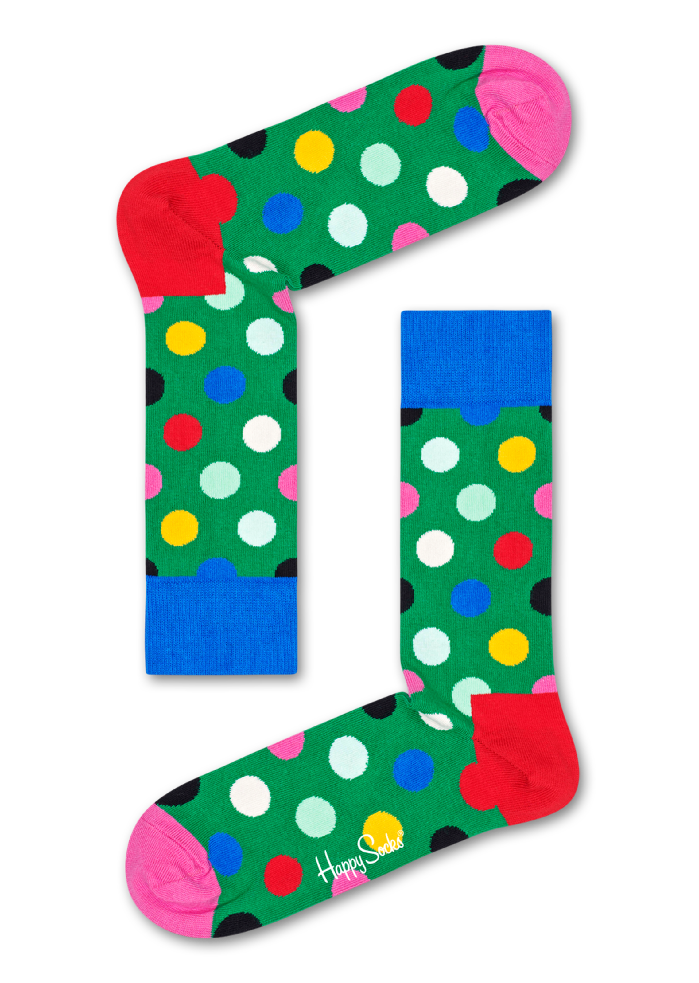 Gemusterte grüne Socken: Big Dot | Happy Socks