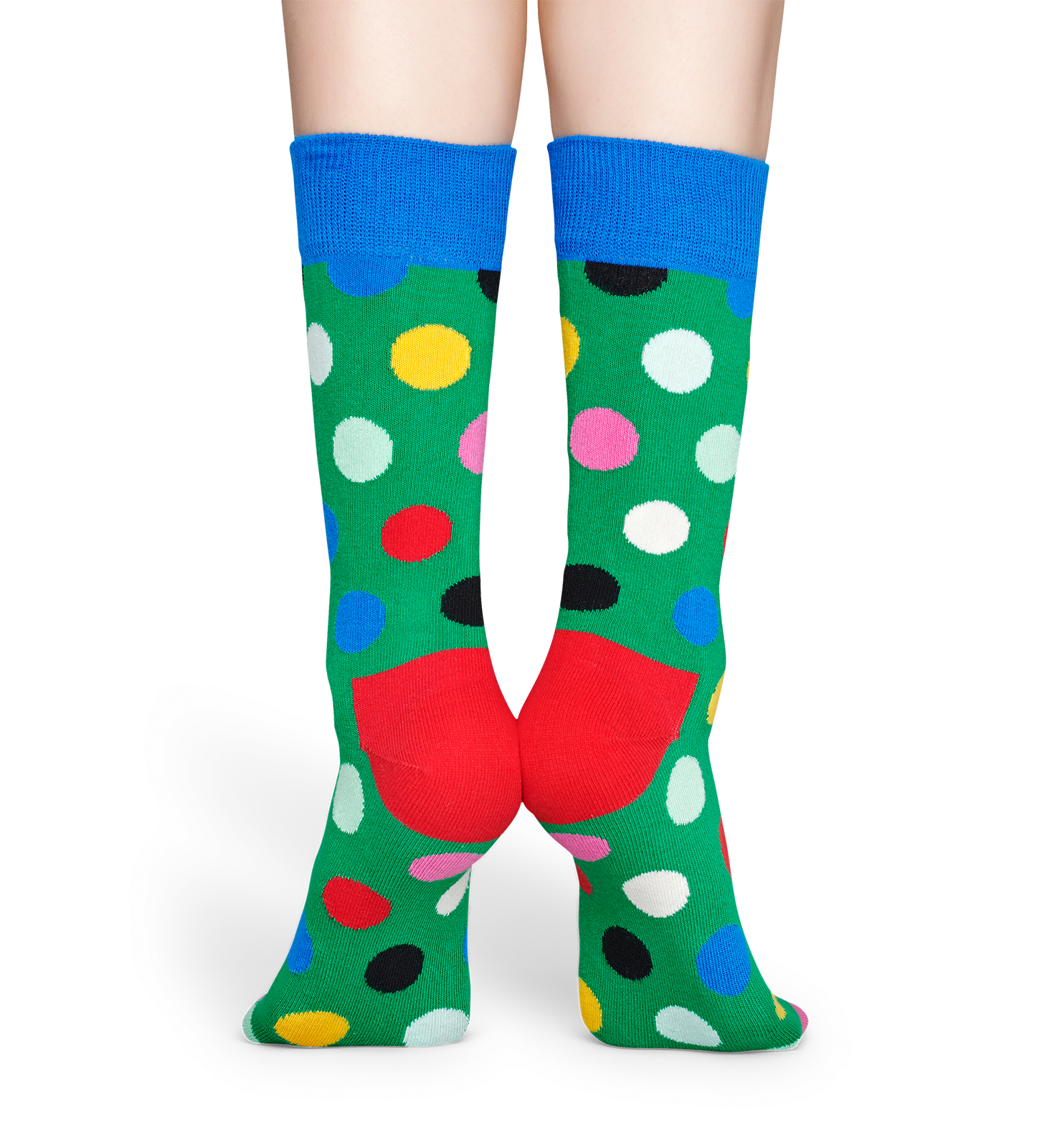Colorful Polka Dot Patterned Ankle Socks (Adult Medium)