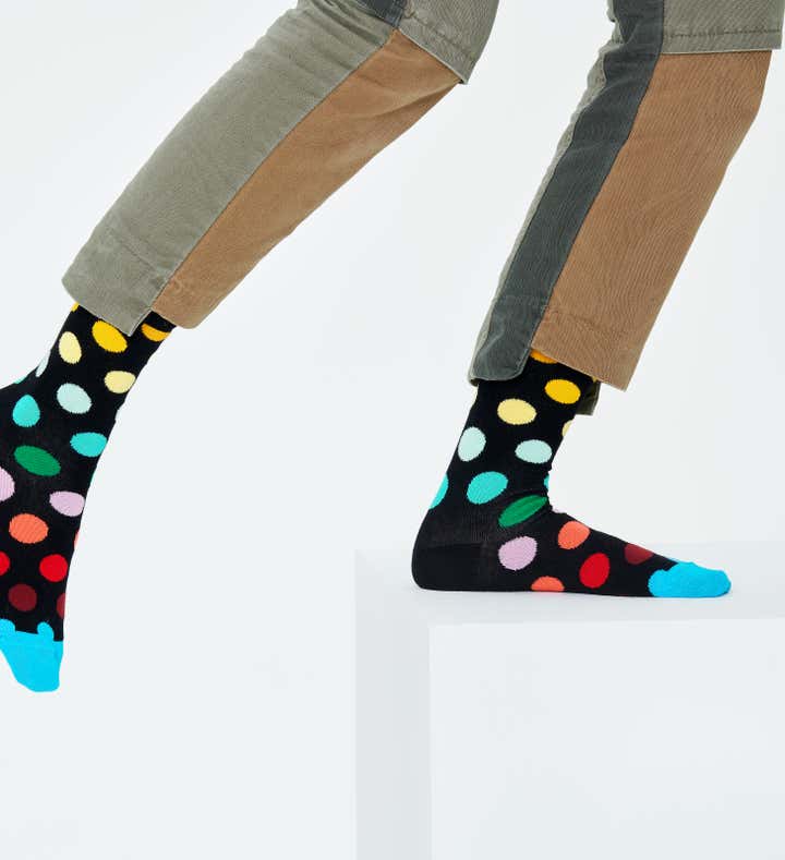 Big Dot Socks, Black | Happy Socks US