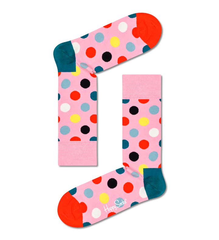 Classic Polka Dots Happy US on Socks Socks 