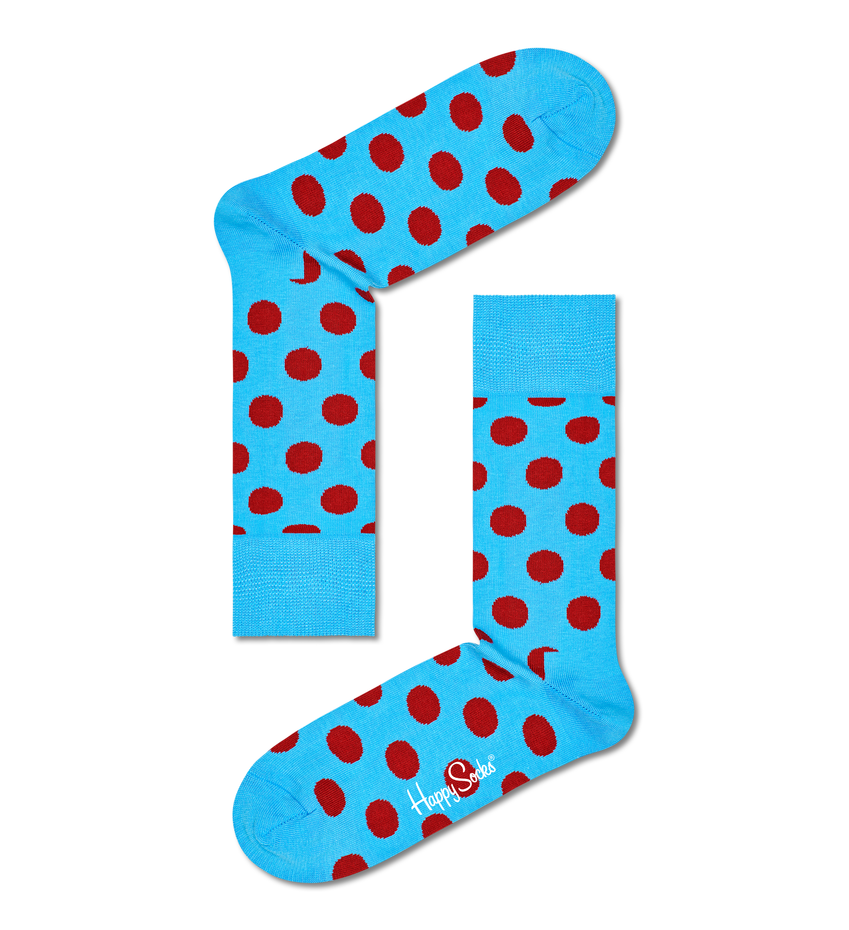 light blue big dot crew sock | happy socks